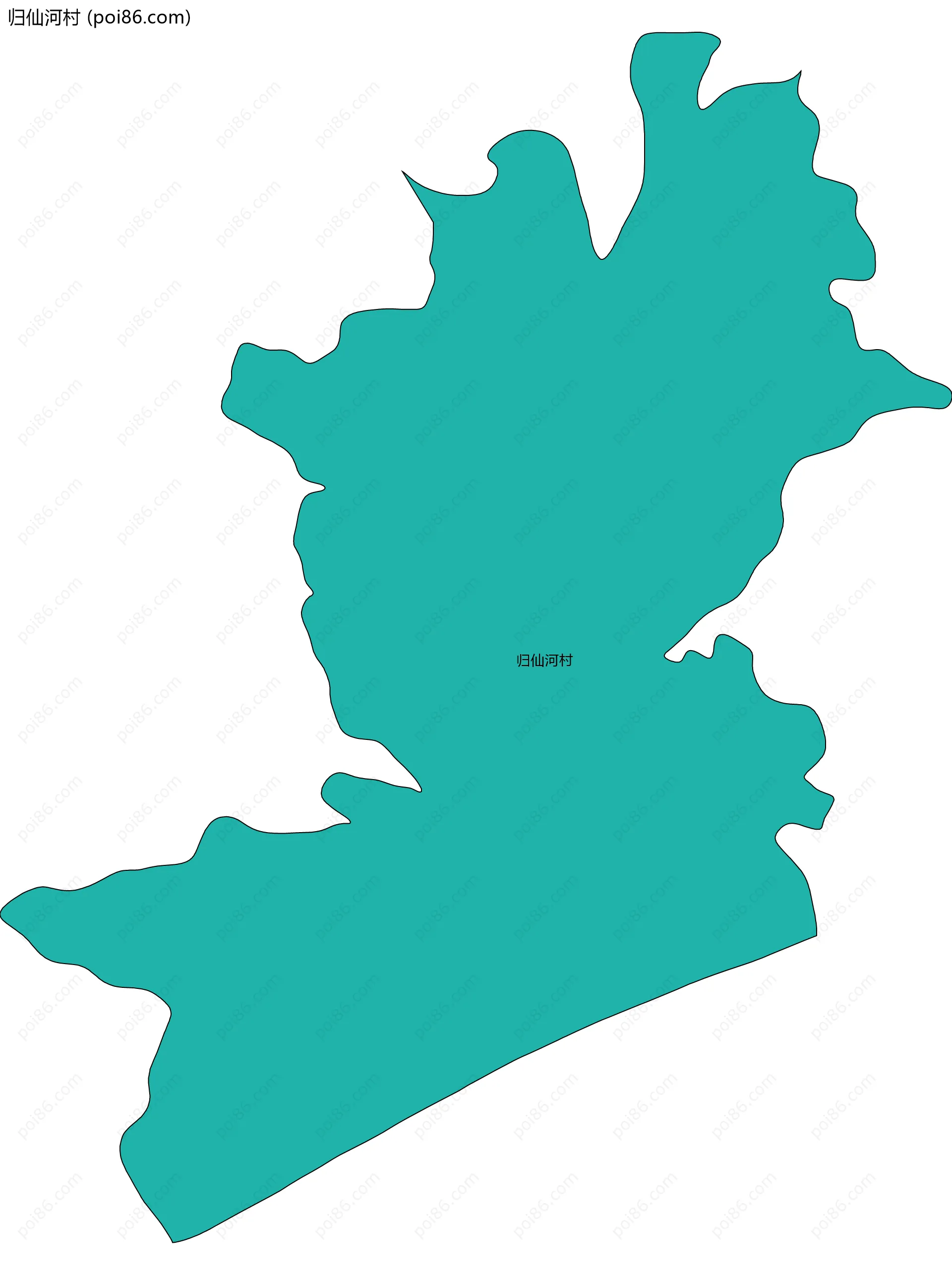 归仙河村边界地图