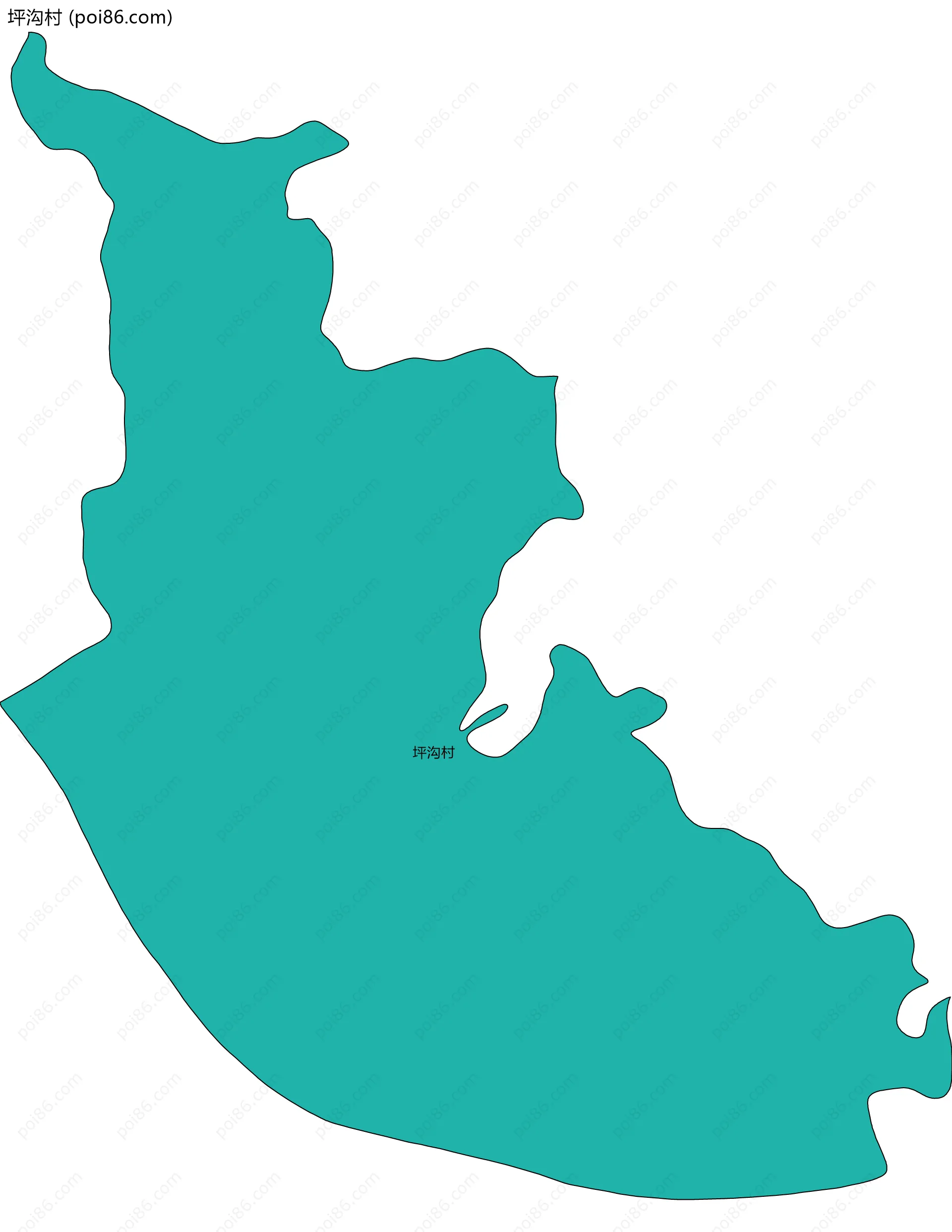 坪沟村边界地图