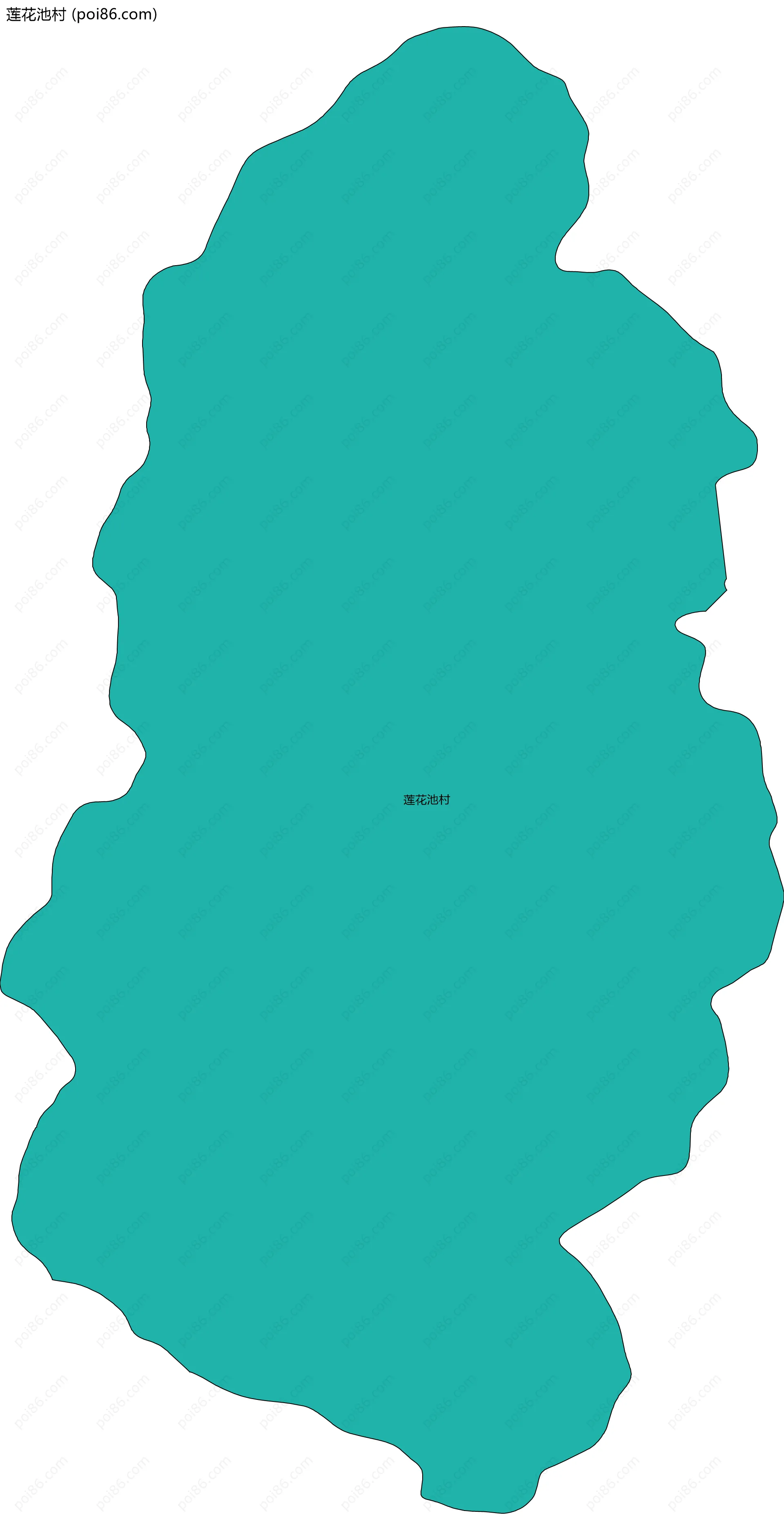 莲花池村边界地图