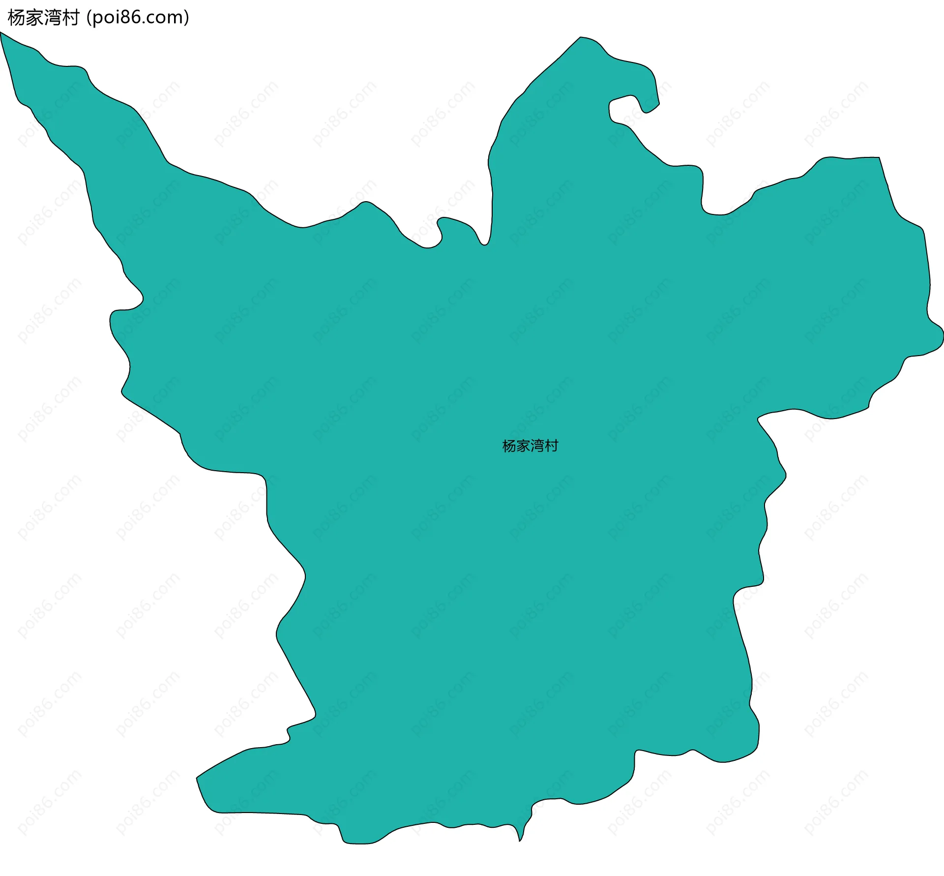 杨家湾村边界地图