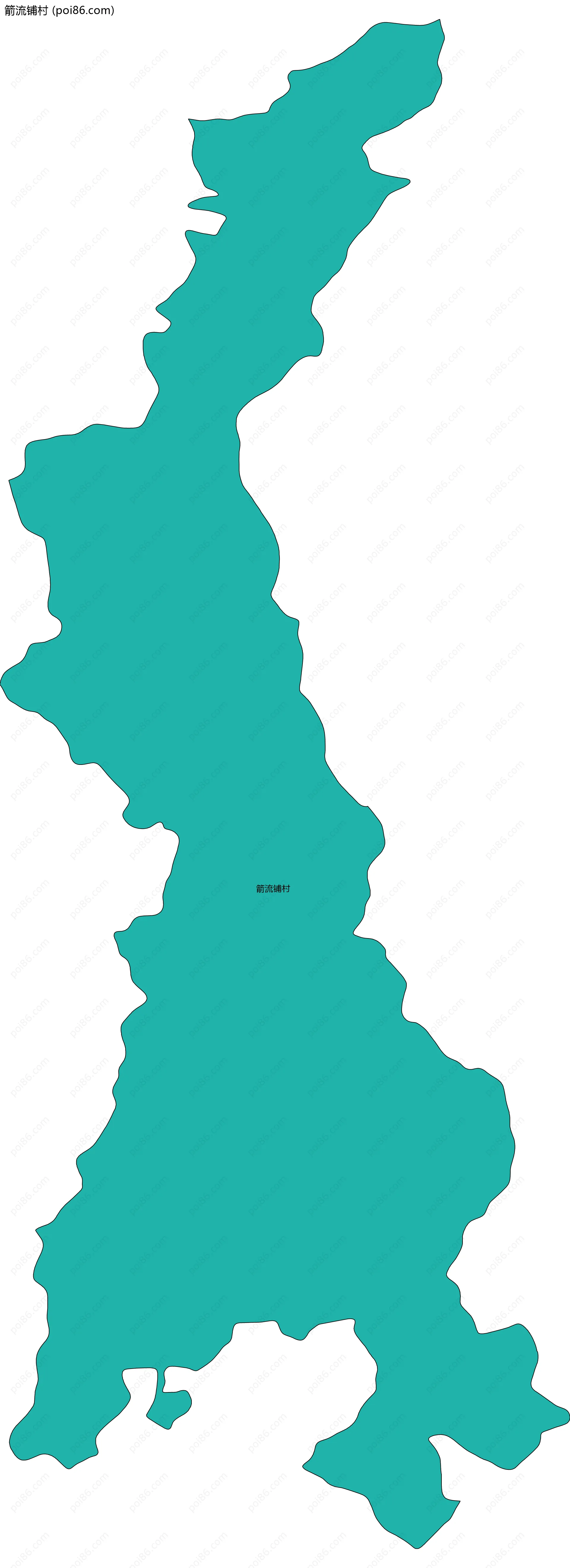 箭流铺村边界地图