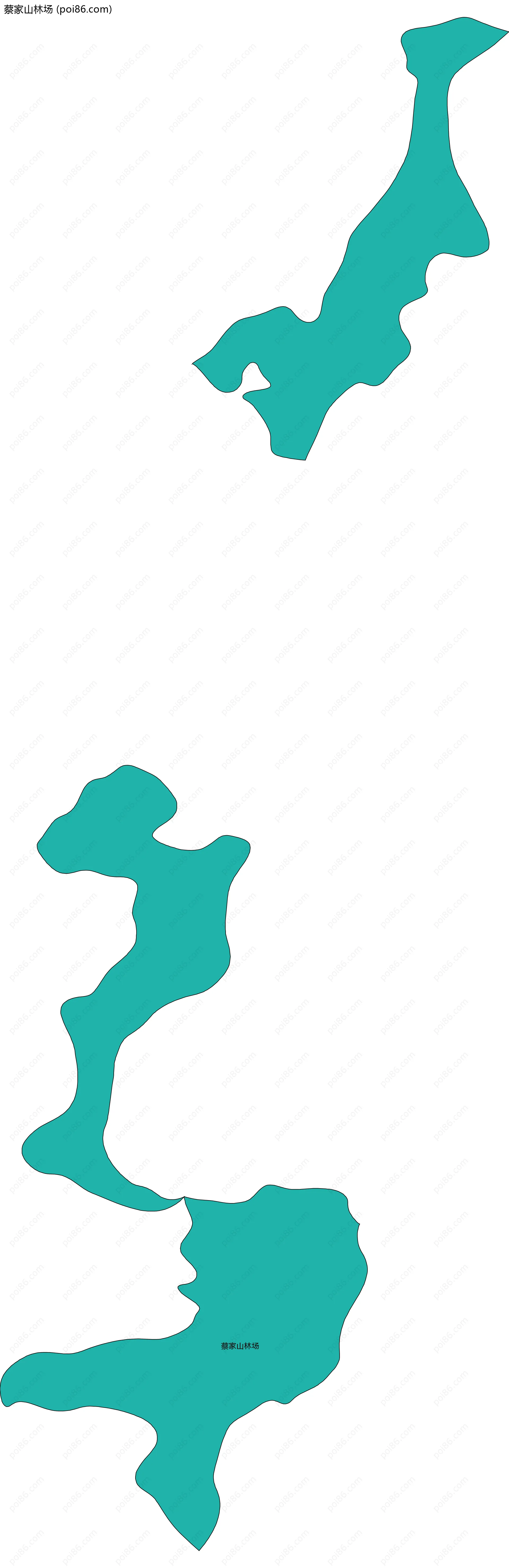 蔡家山林场边界地图