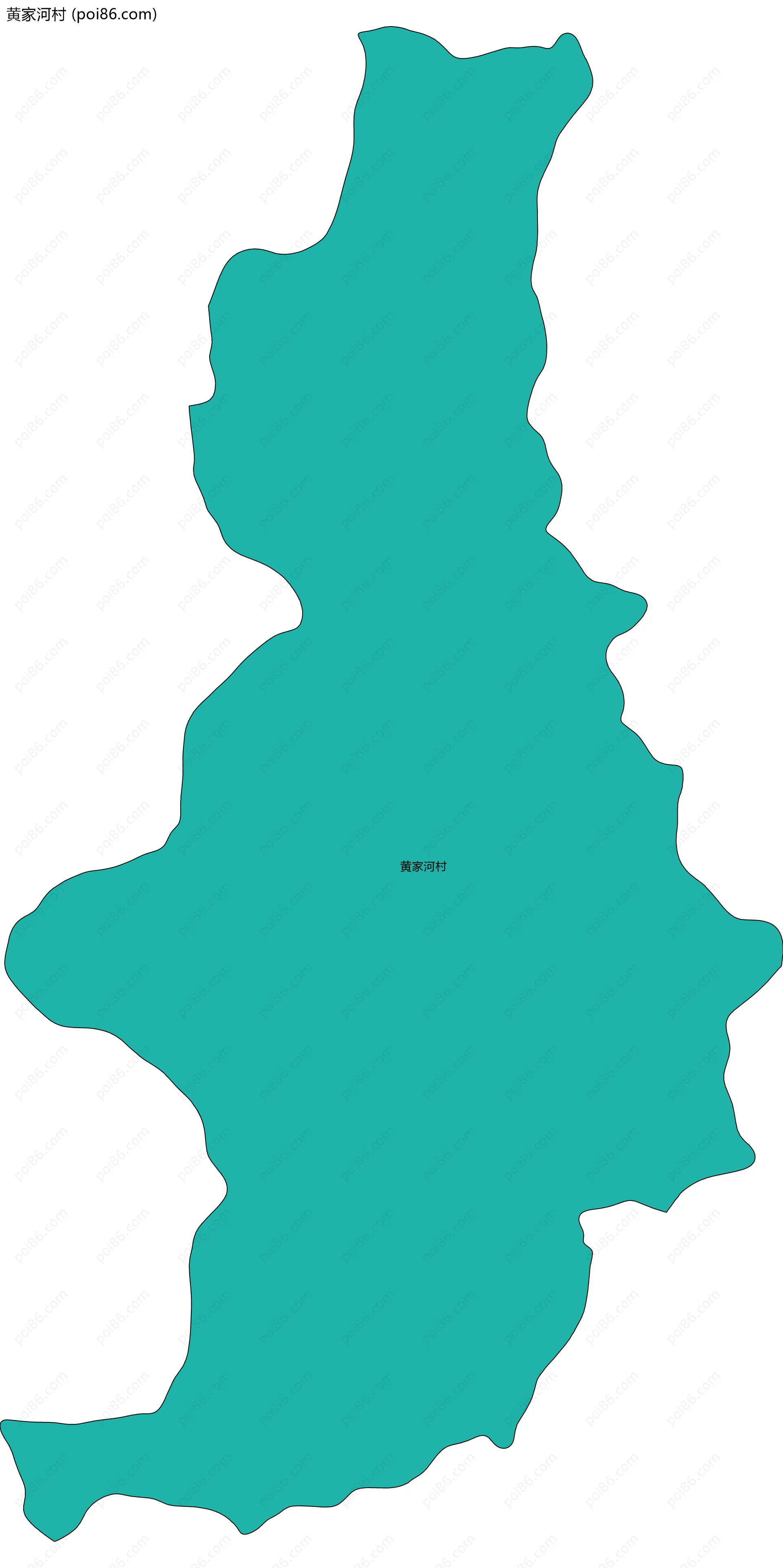 黄家河村边界地图