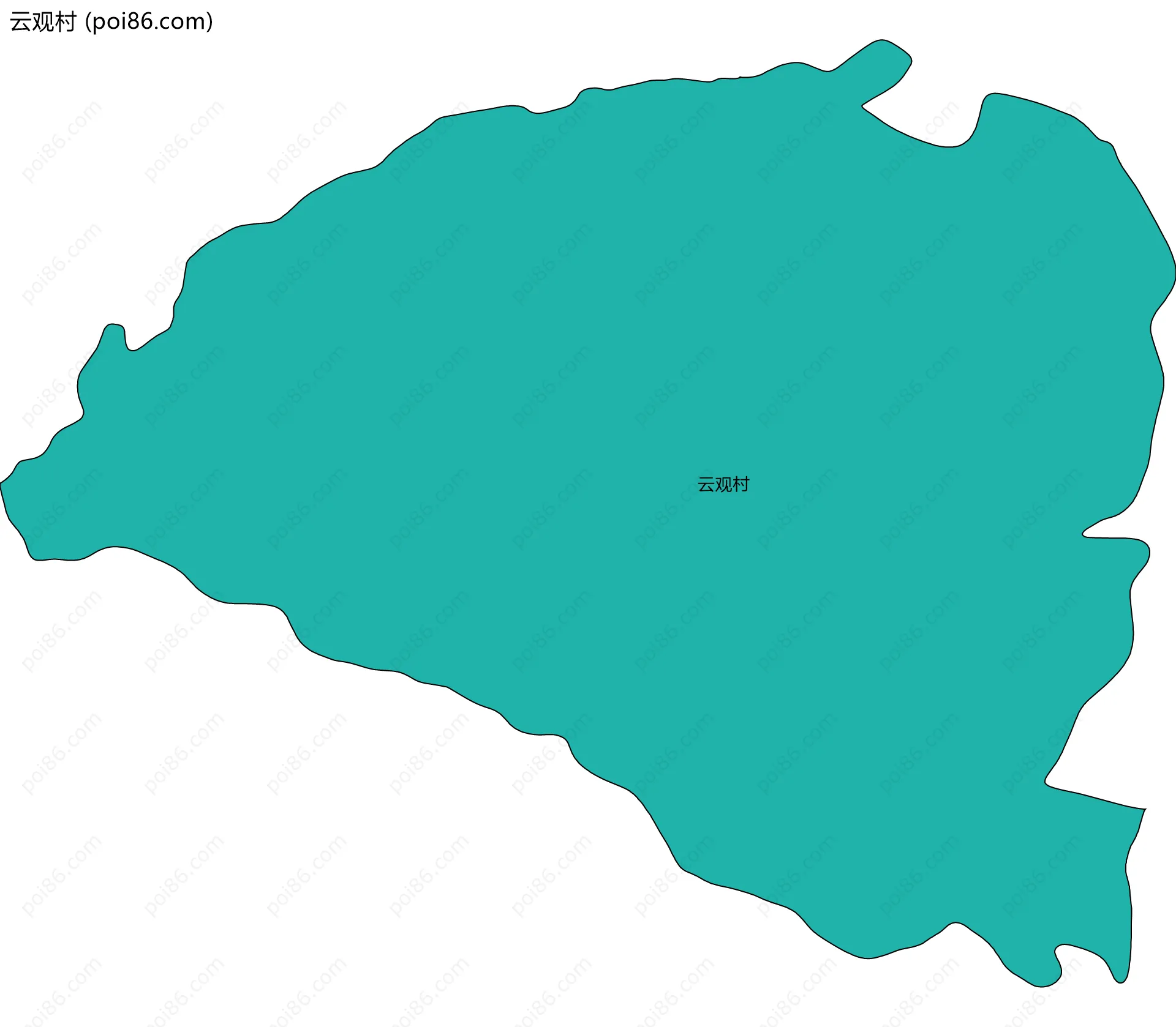 云观村边界地图