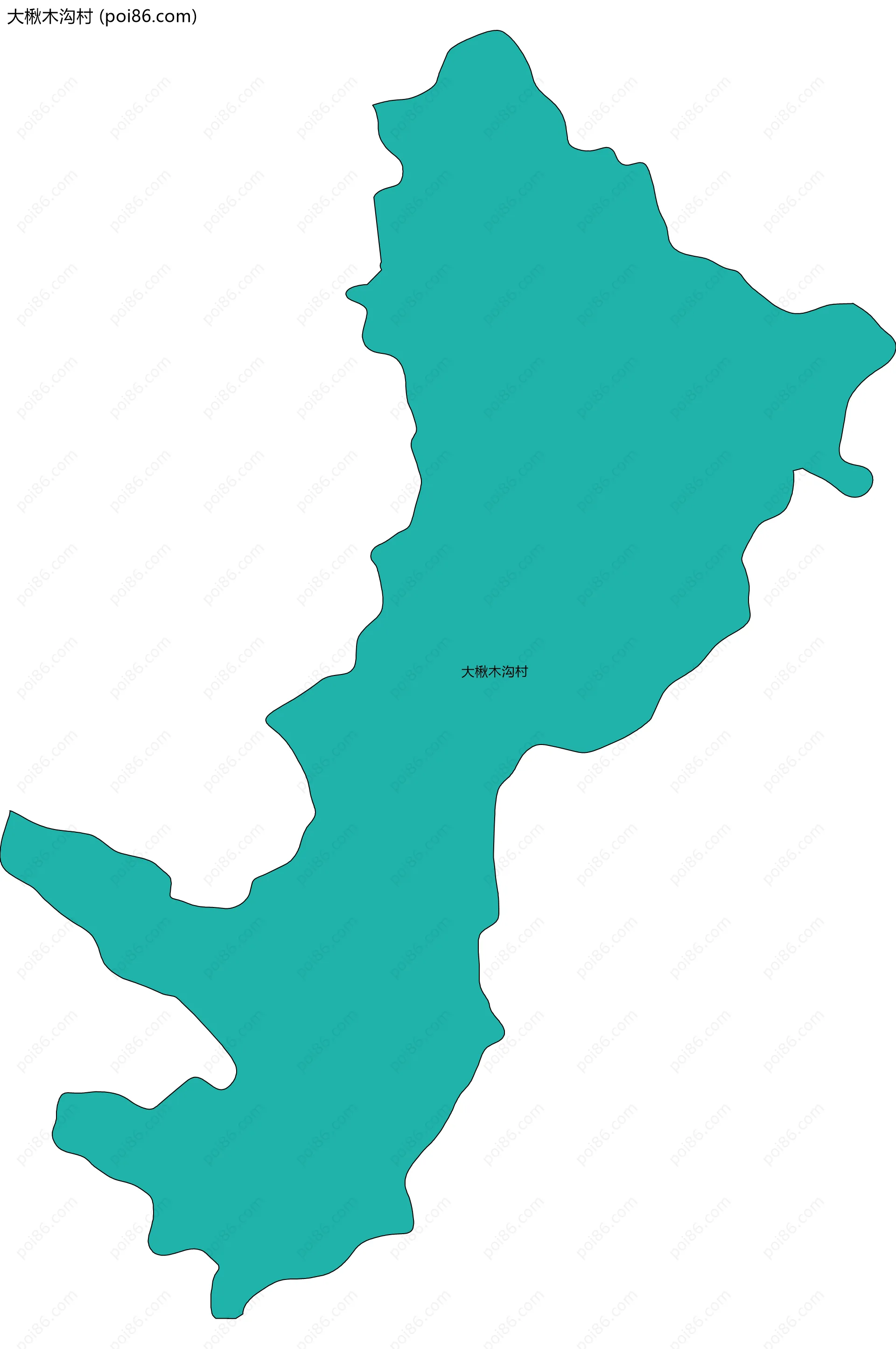 大楸木沟村边界地图