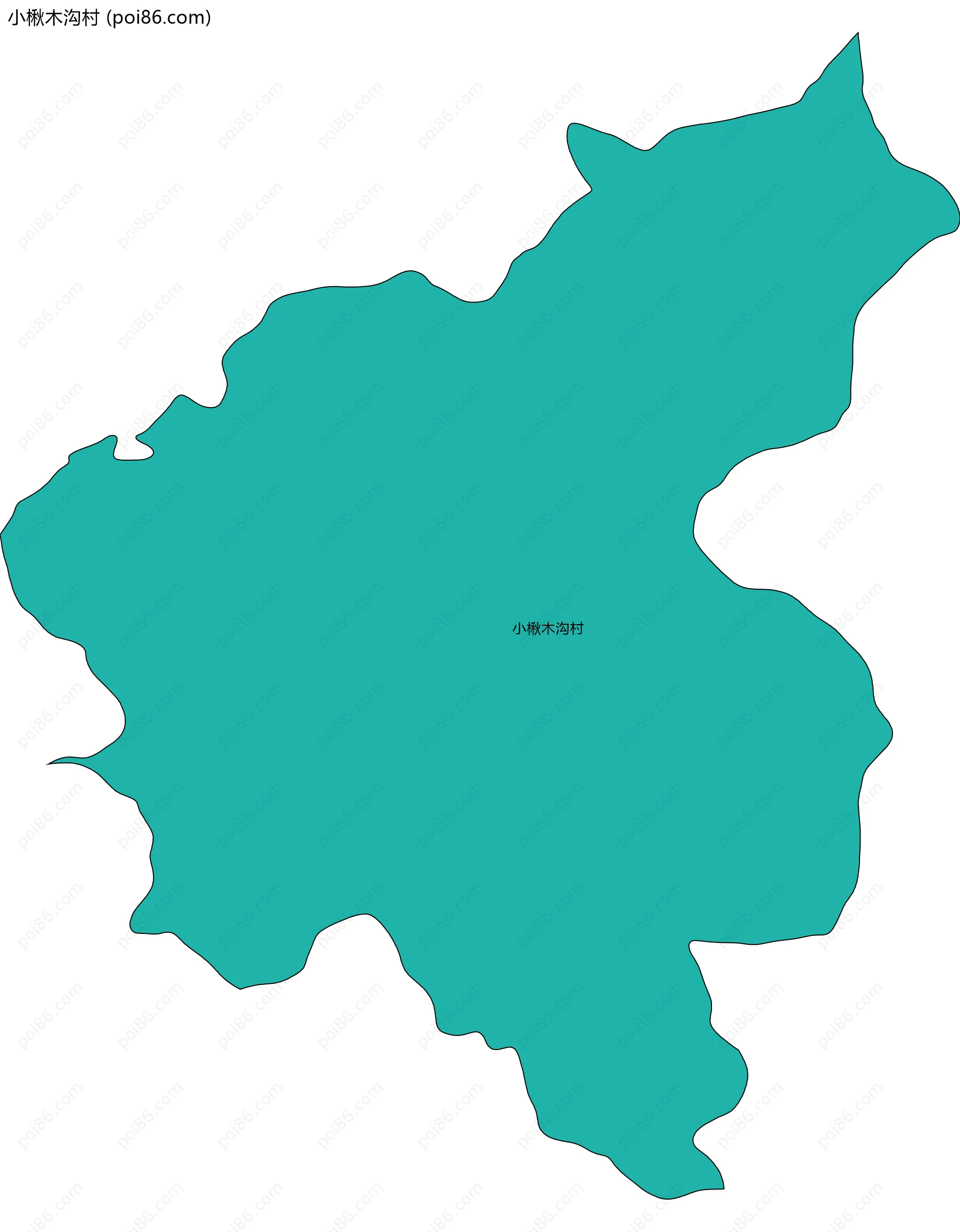 小楸木沟村边界地图