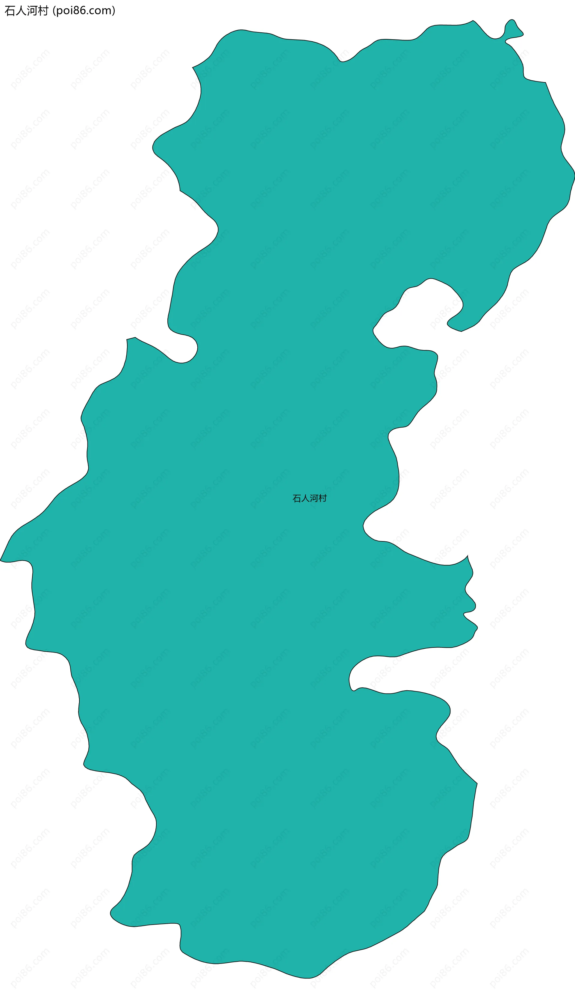 石人河村边界地图