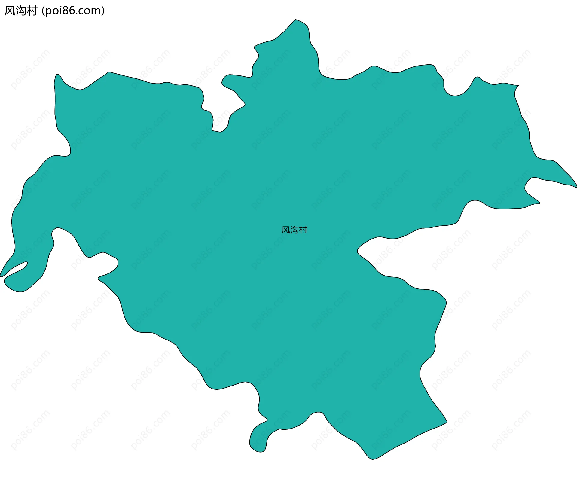 风沟村边界地图