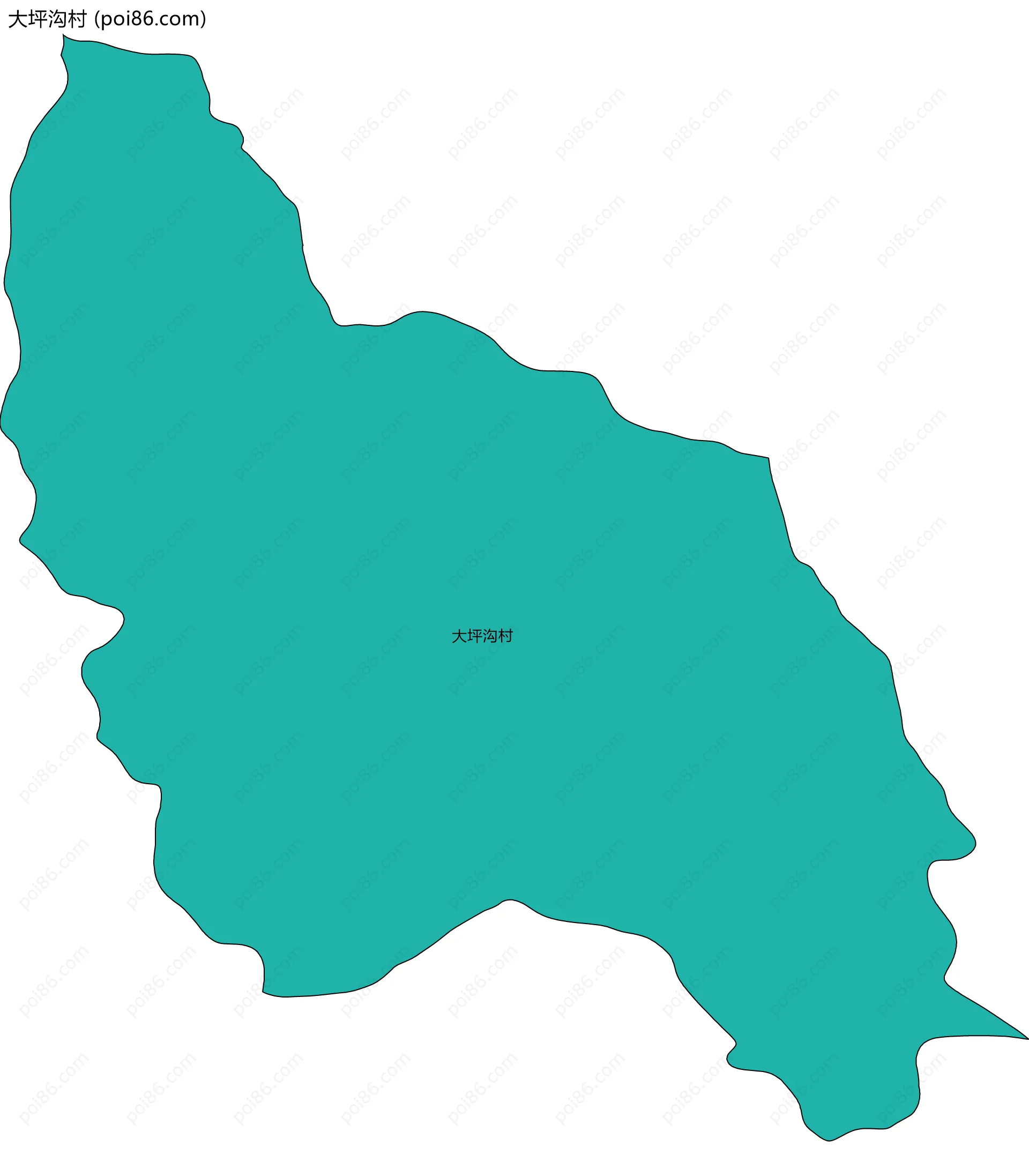 大坪沟村边界地图