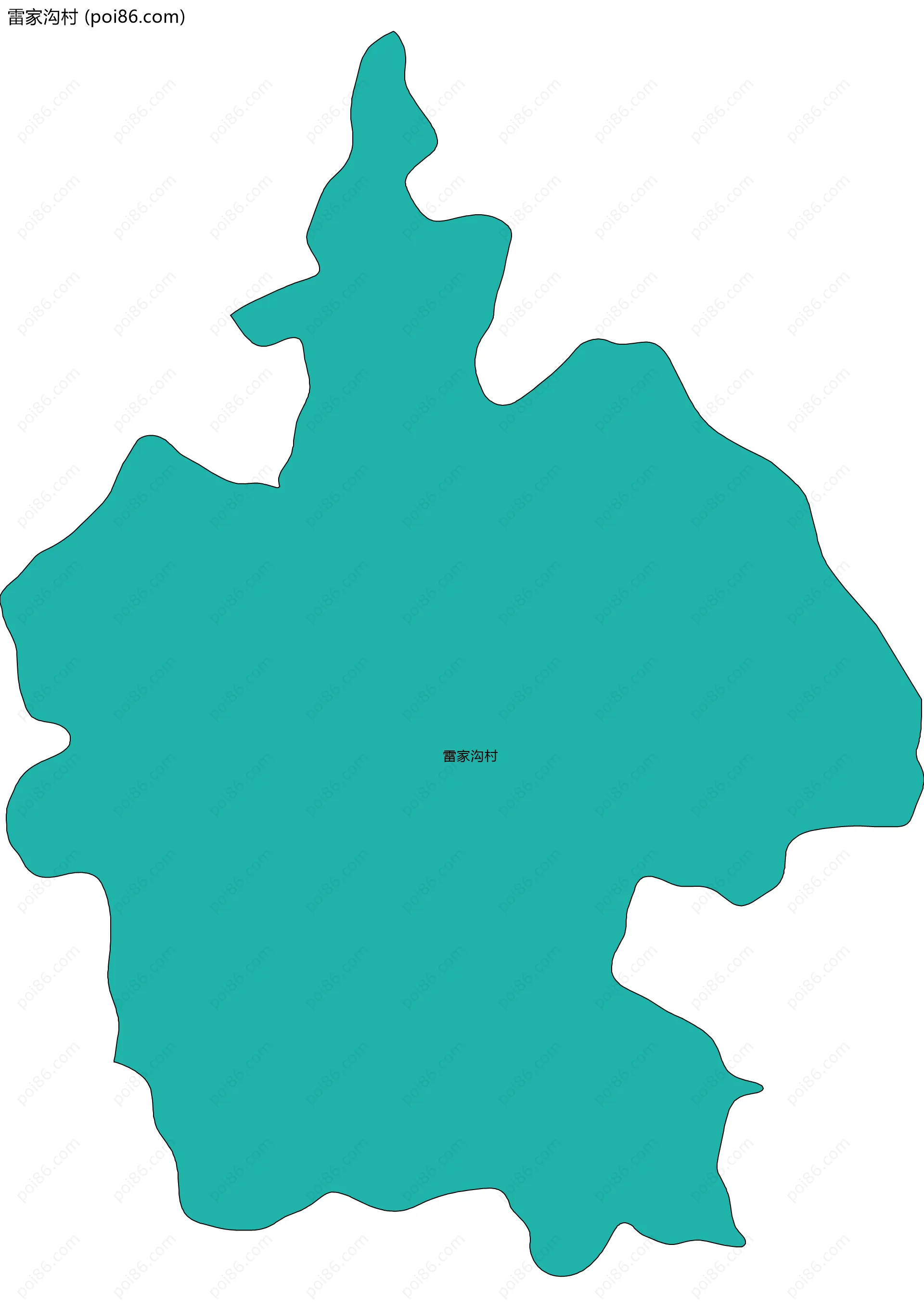 雷家沟村边界地图