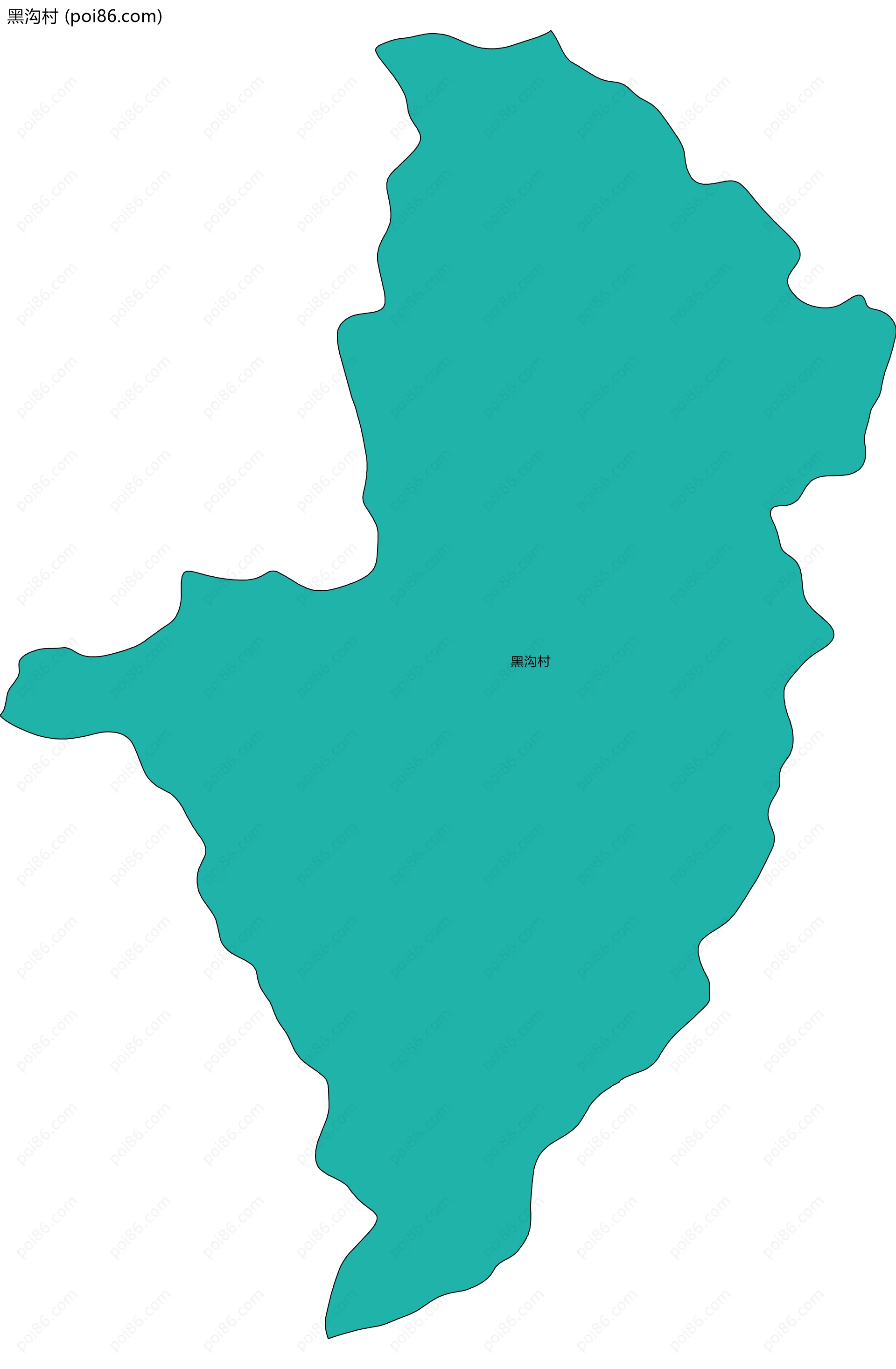 黑沟村边界地图