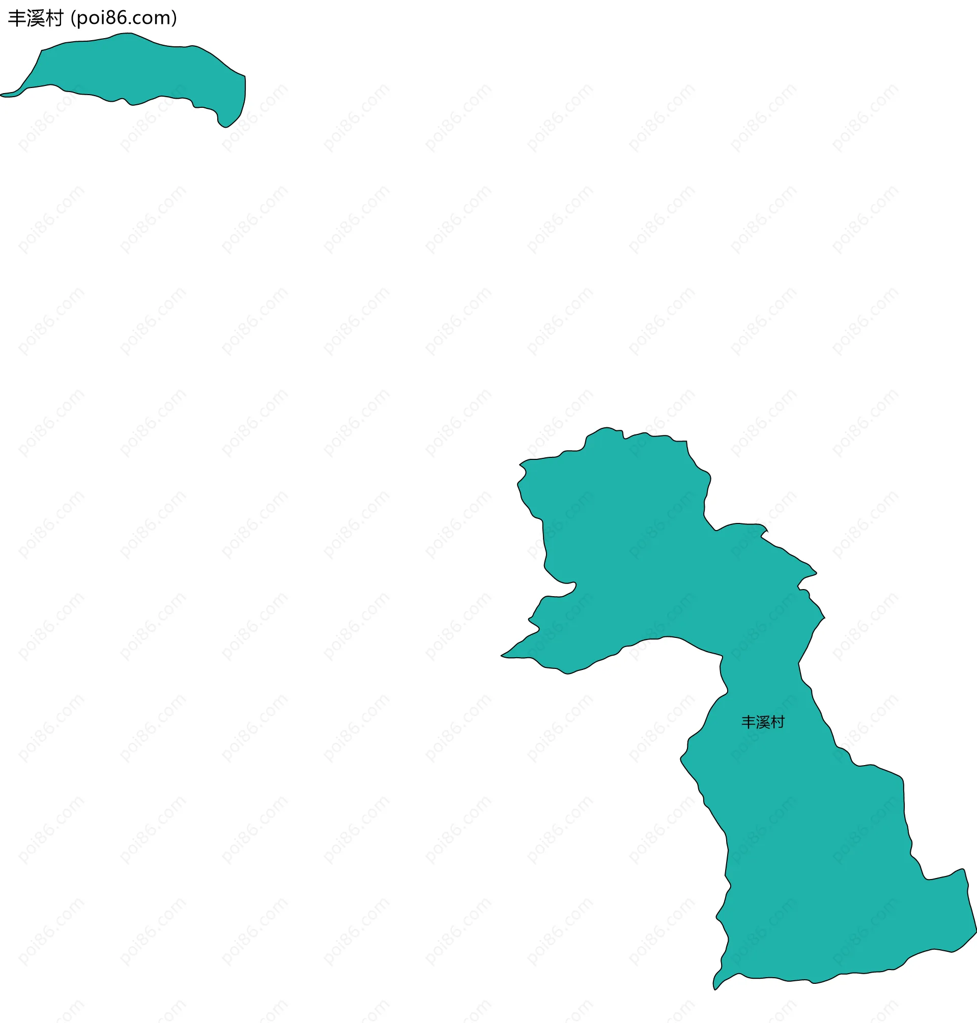 丰溪村边界地图