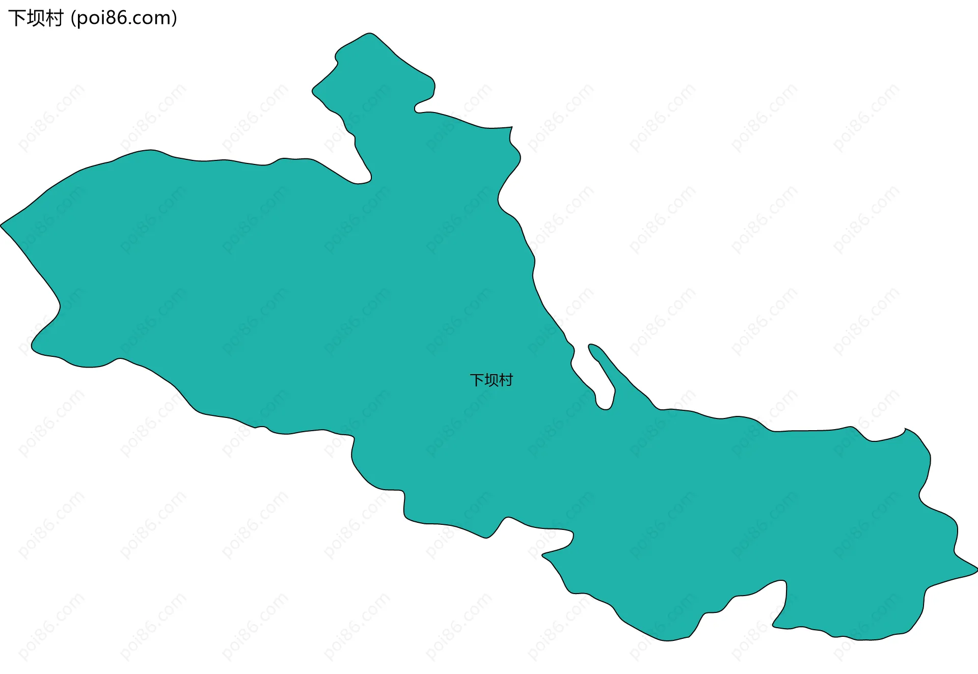 下坝村边界地图