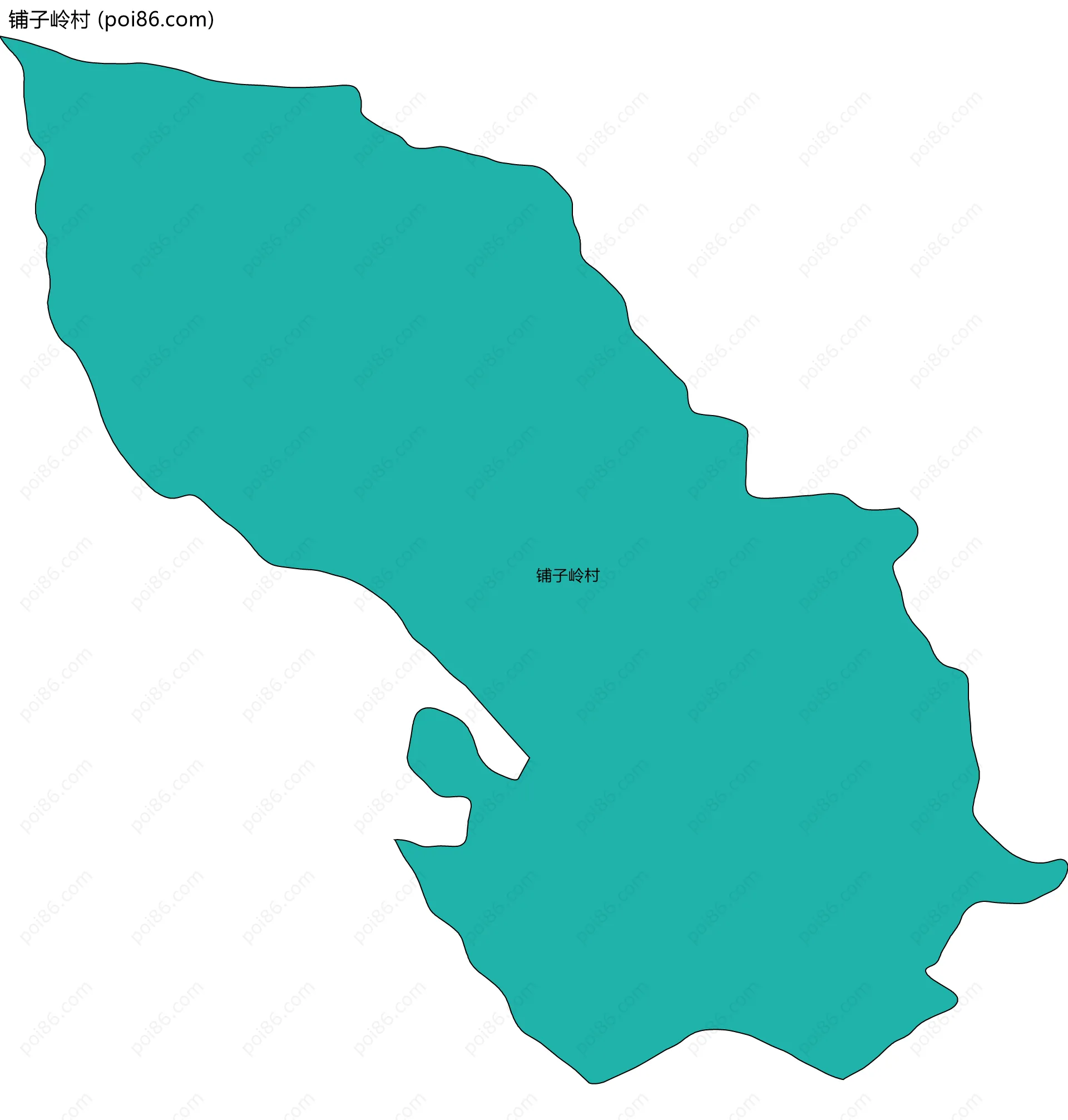 铺子岭村边界地图