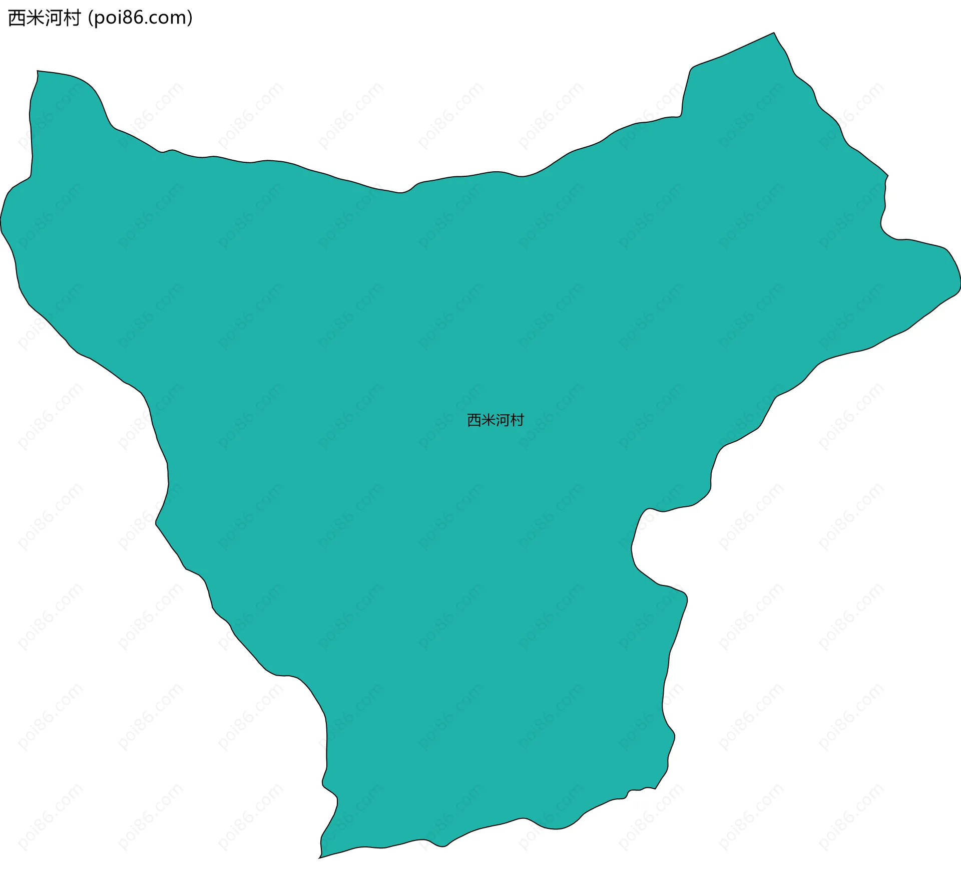 西米河村边界地图