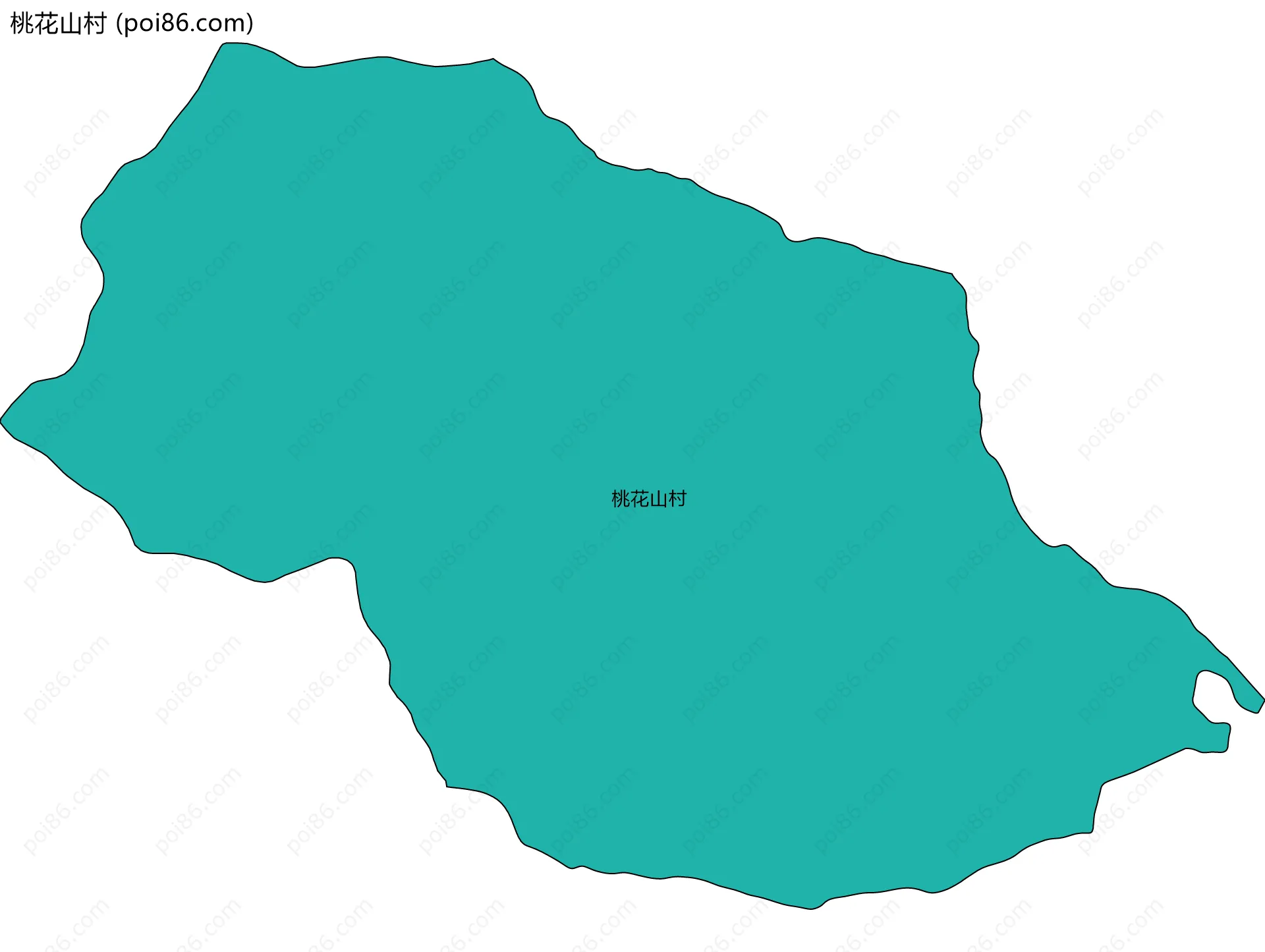 桃花山村边界地图