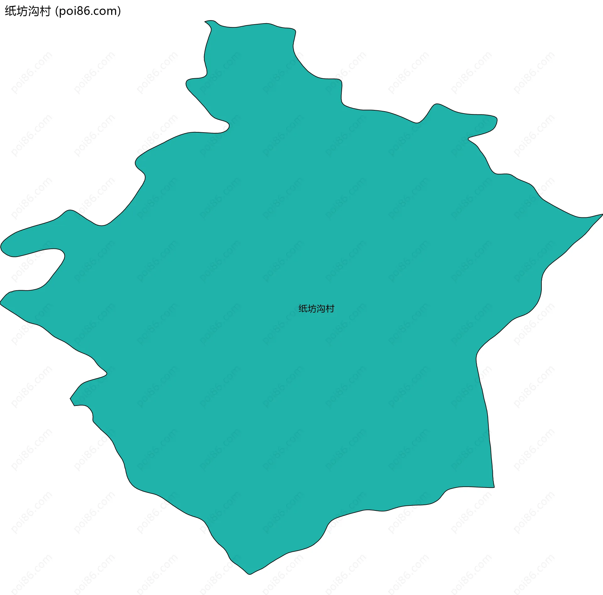 纸坊沟村边界地图