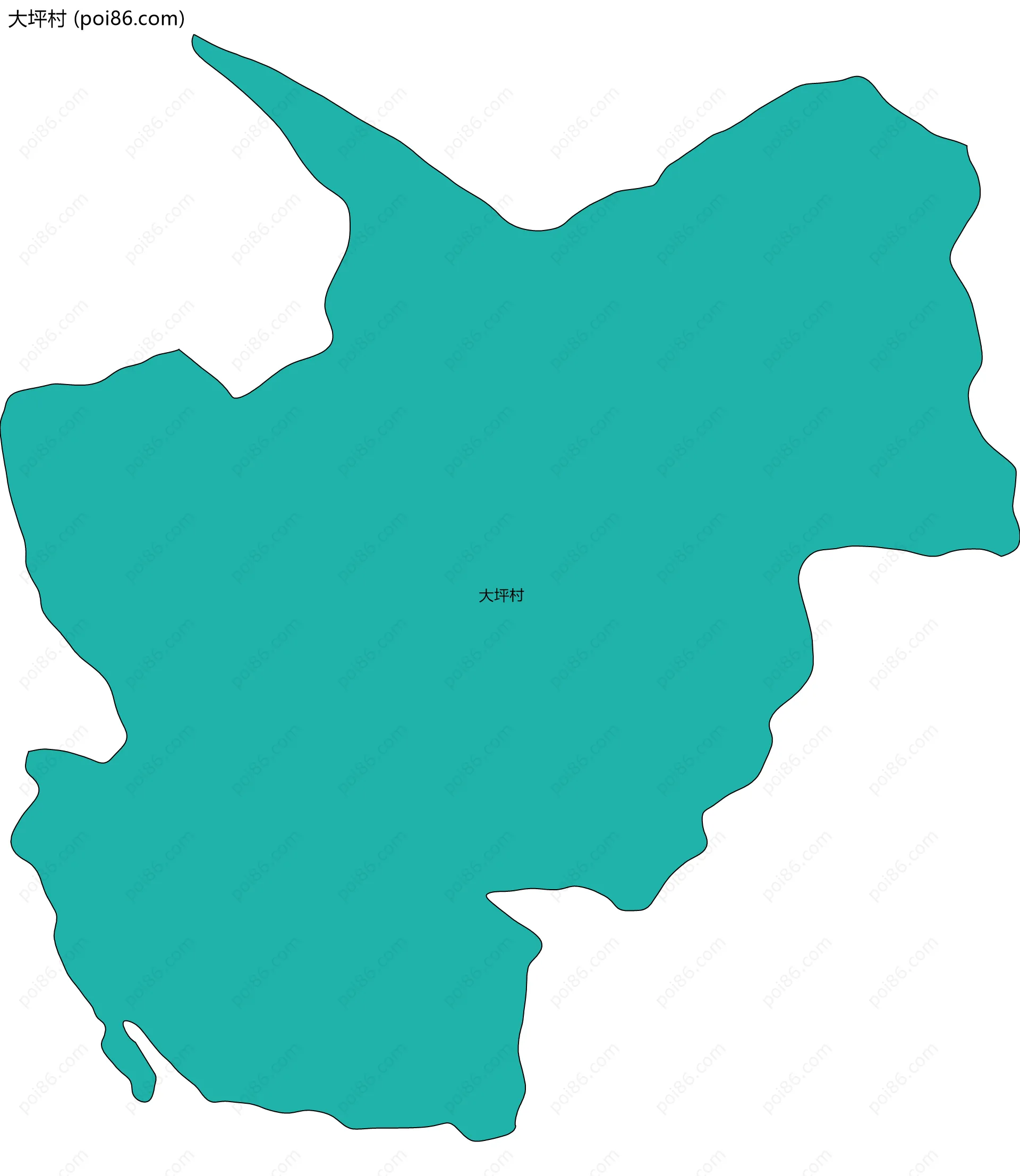 大坪村边界地图