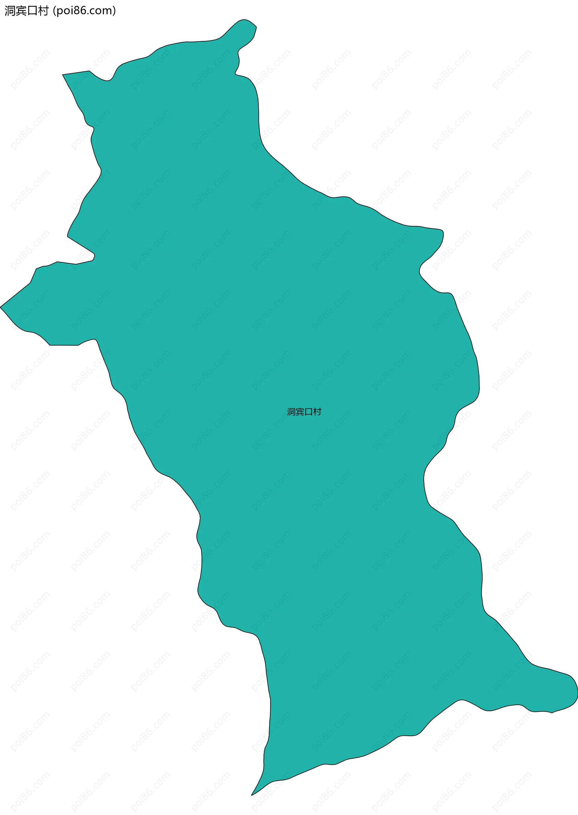 洞宾口村边界地图