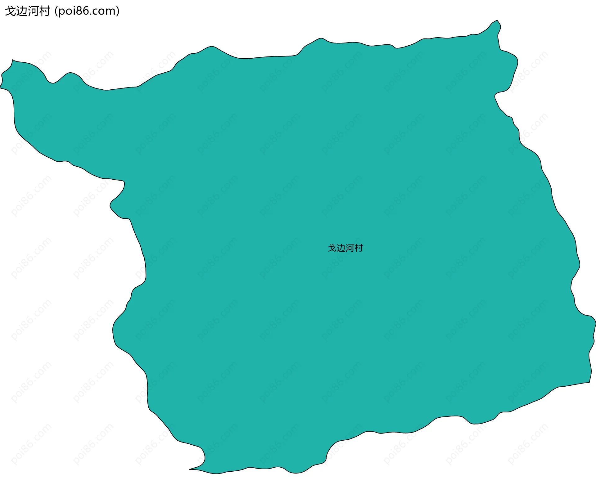 戈边河村边界地图