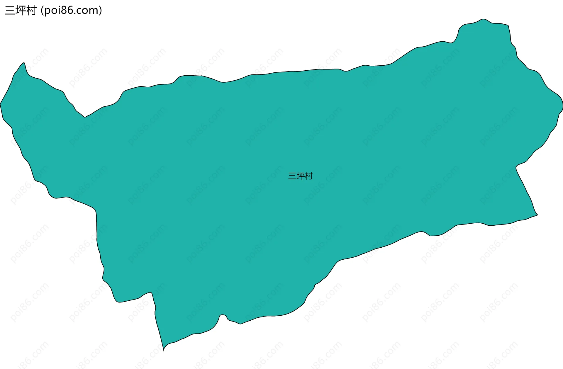 三坪村边界地图