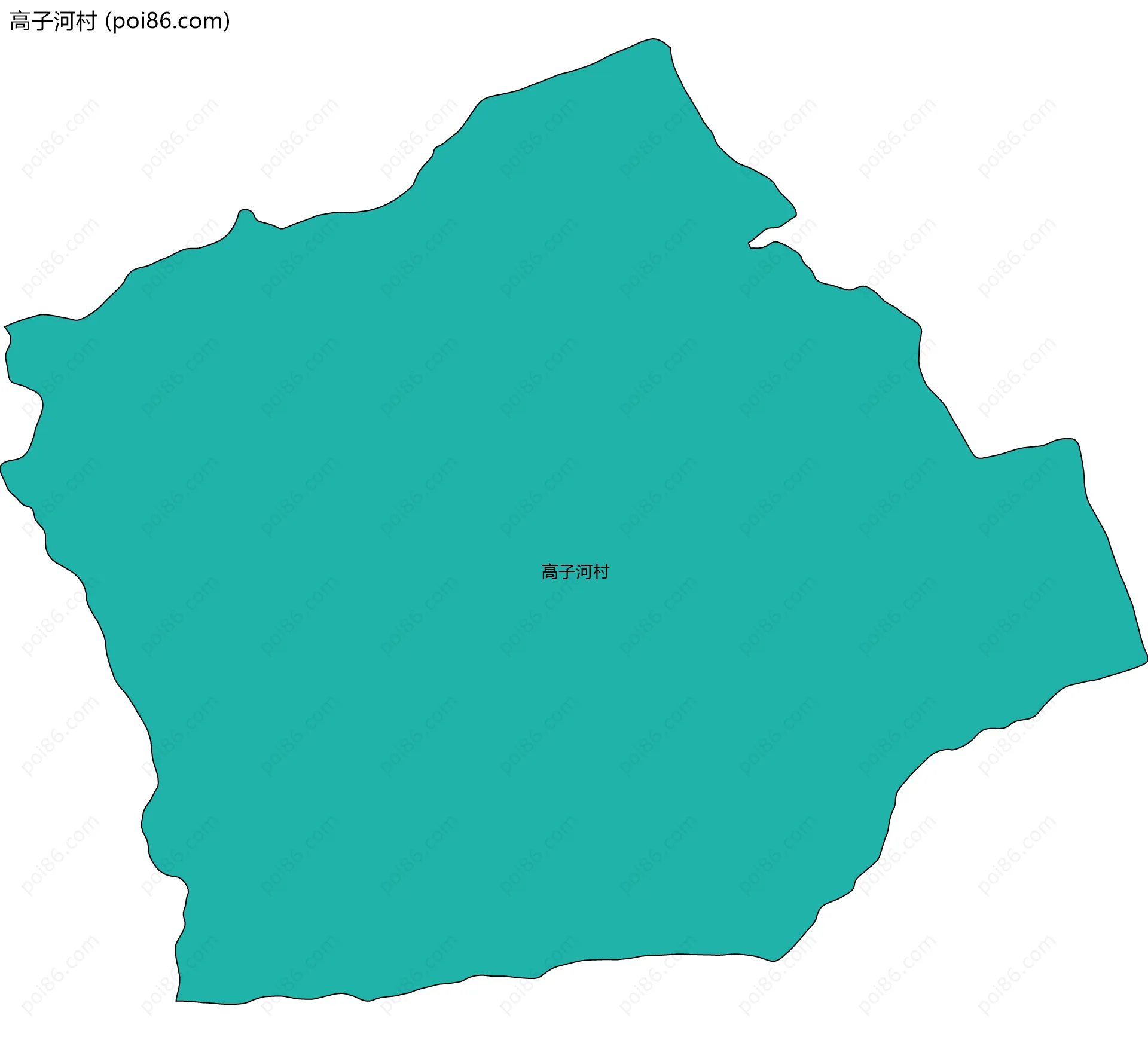 高子河村边界地图