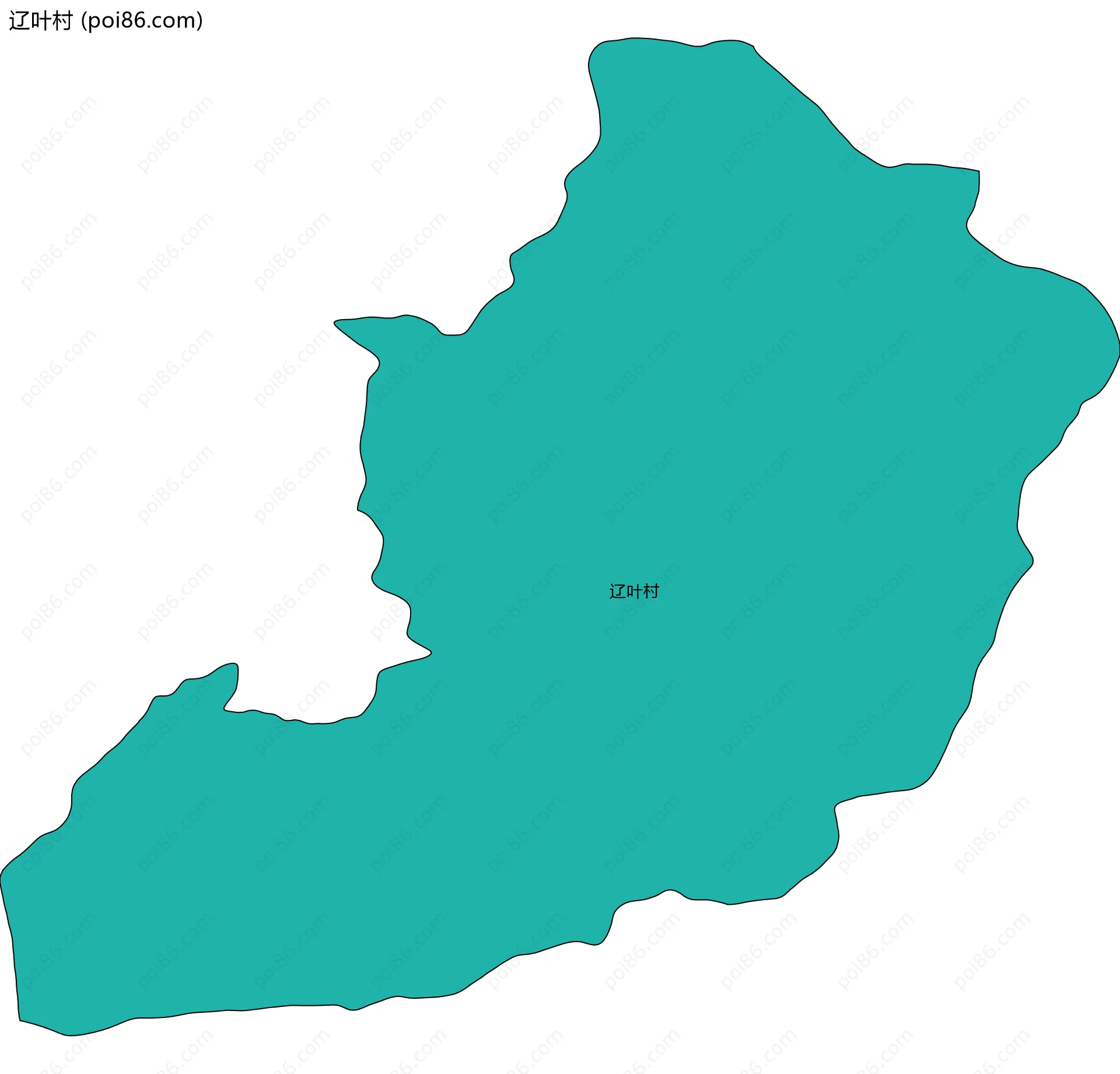 辽叶村边界地图