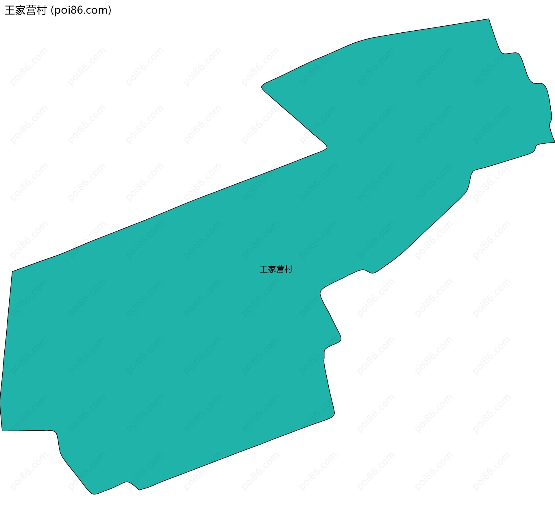 王家营村边界地图