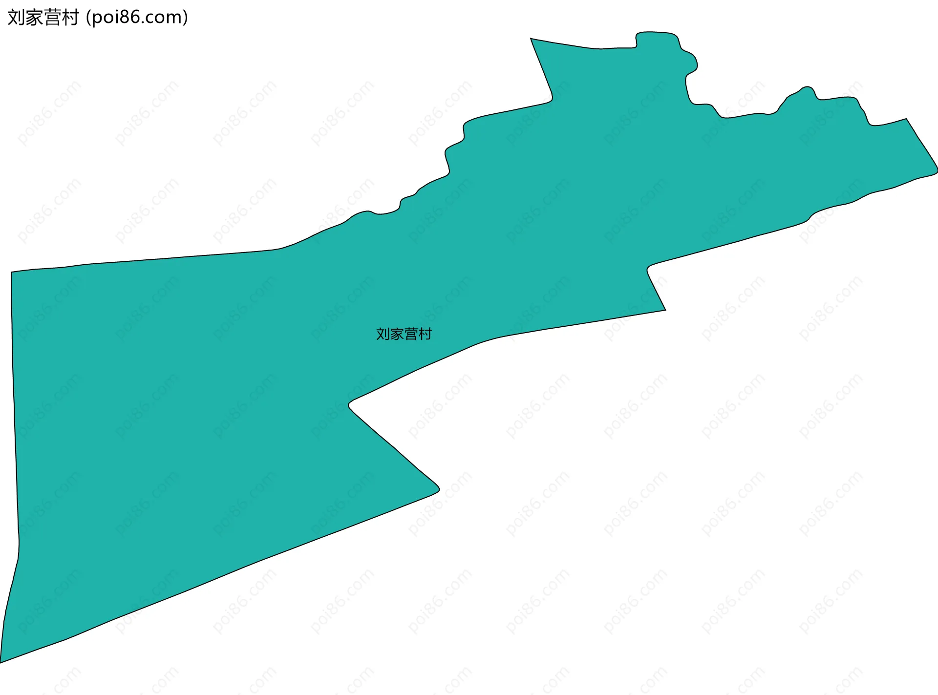刘家营村边界地图