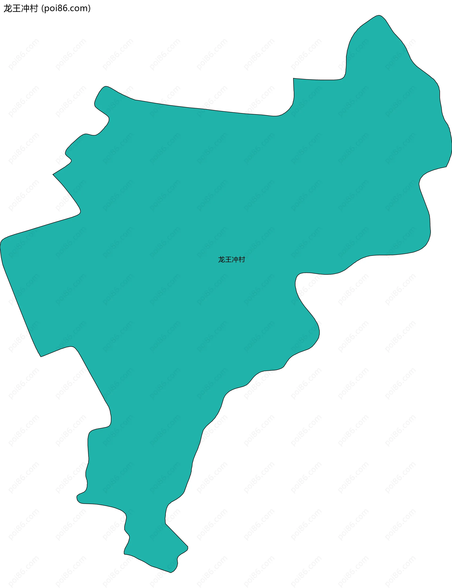 龙王冲村边界地图