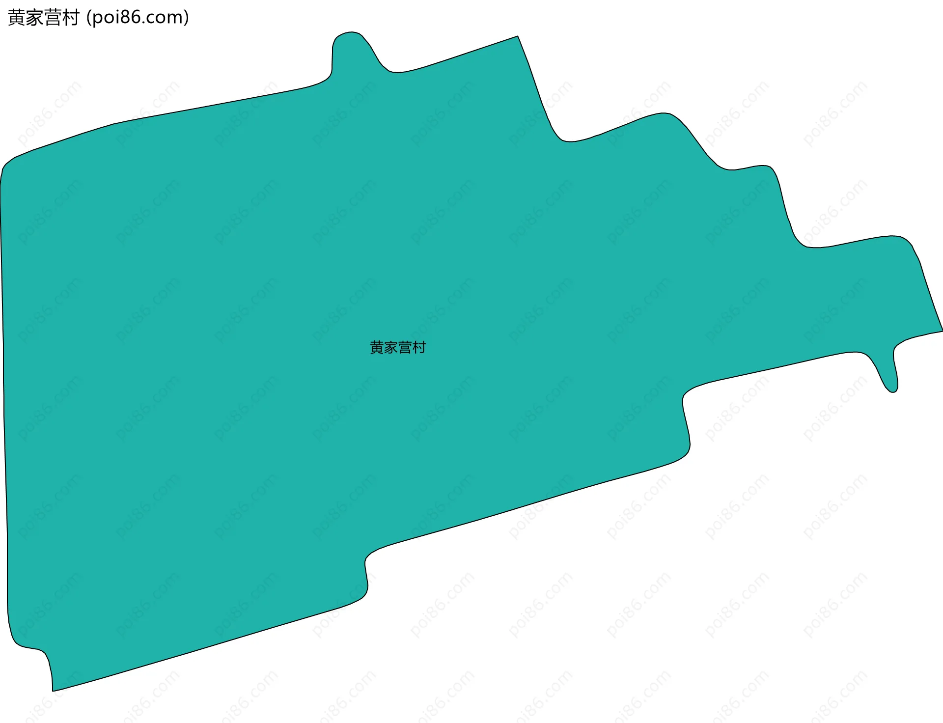 黄家营村边界地图