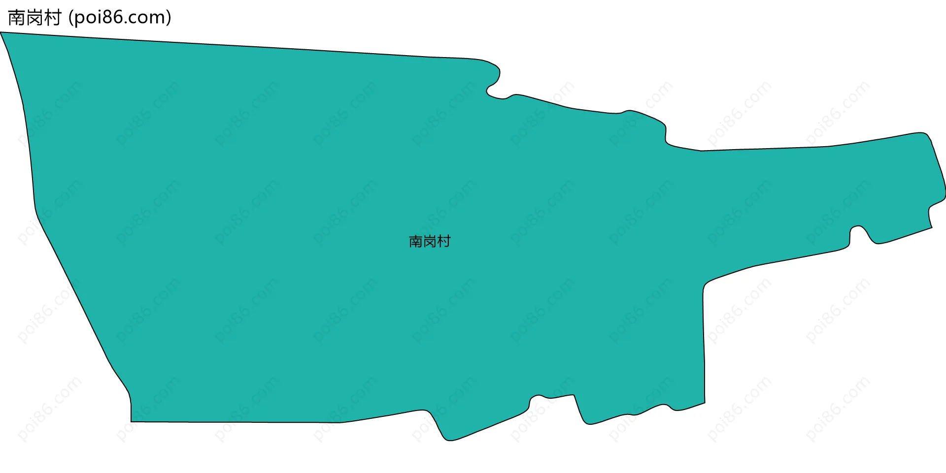 南岗村边界地图