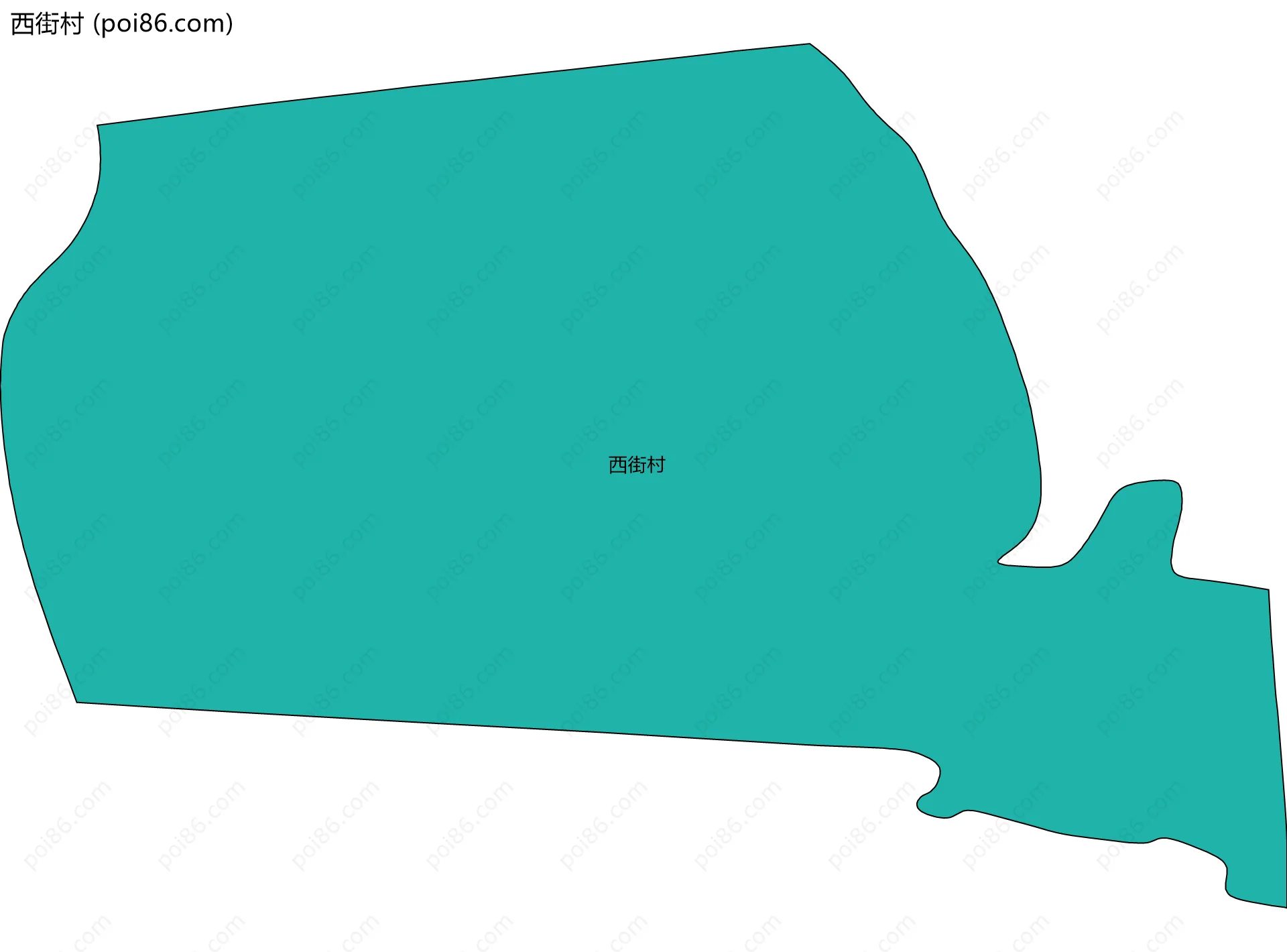 西街村边界地图