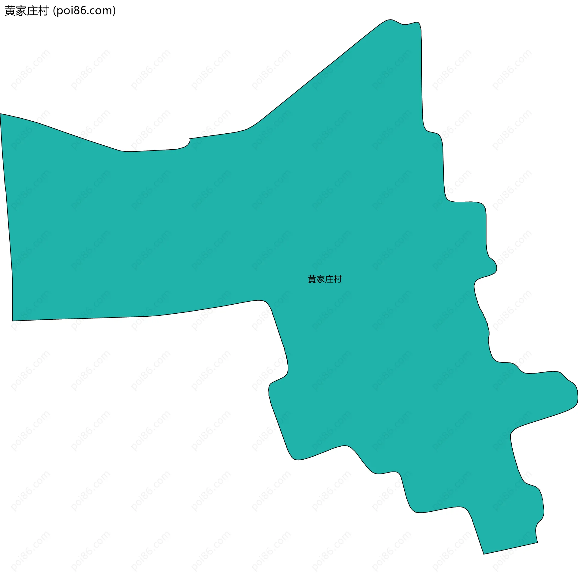 黄家庄村边界地图