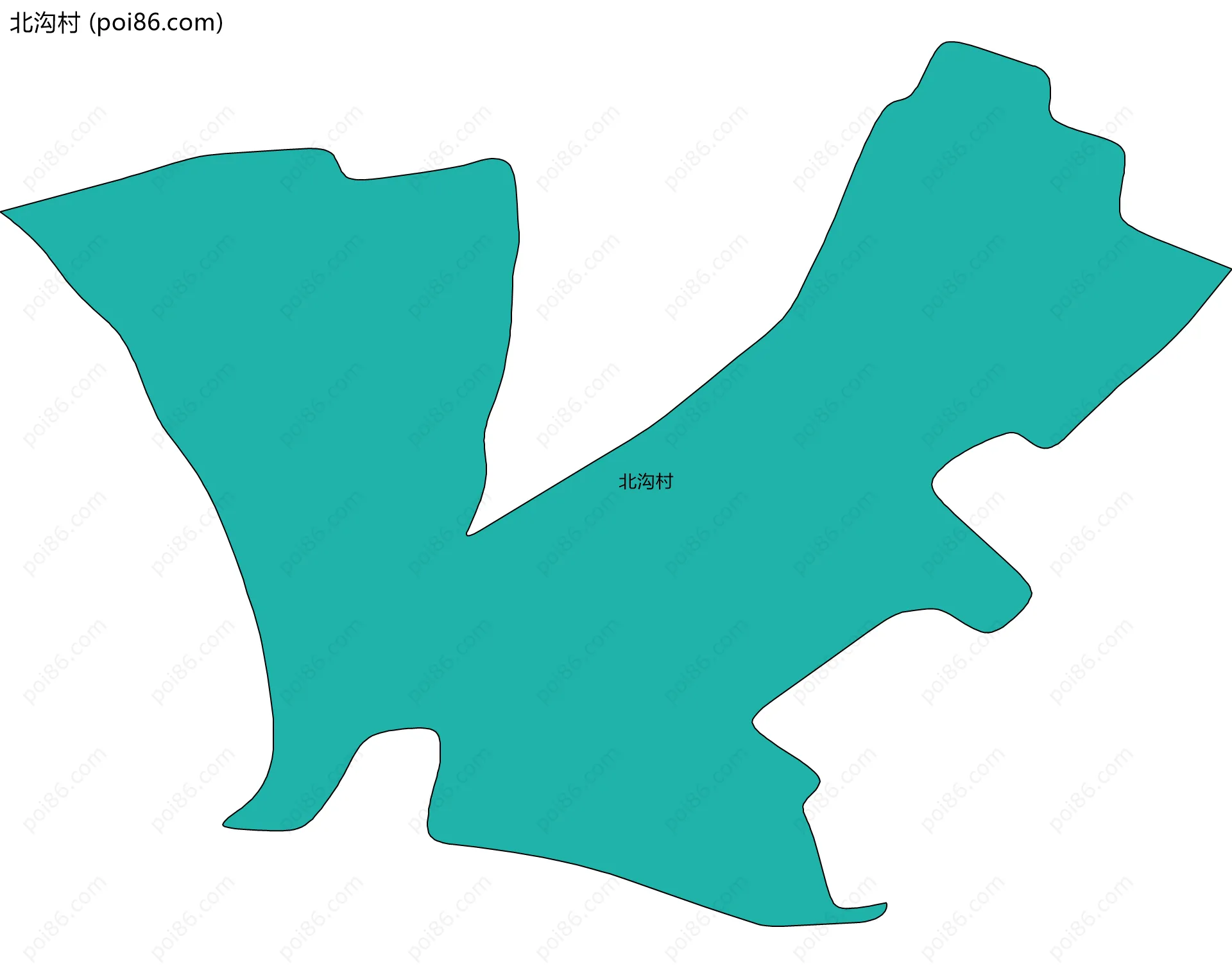 北沟村边界地图