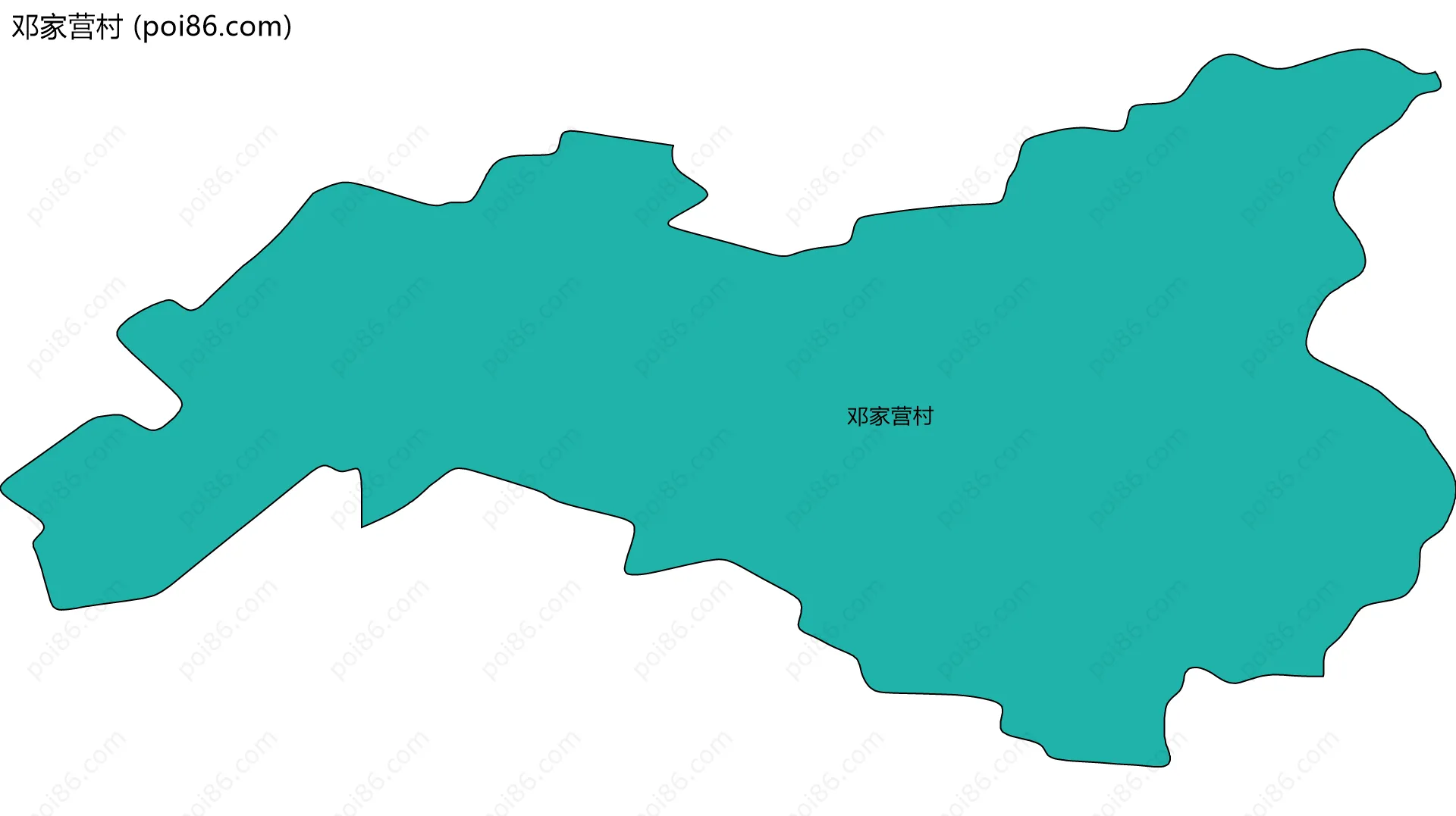 邓家营村边界地图