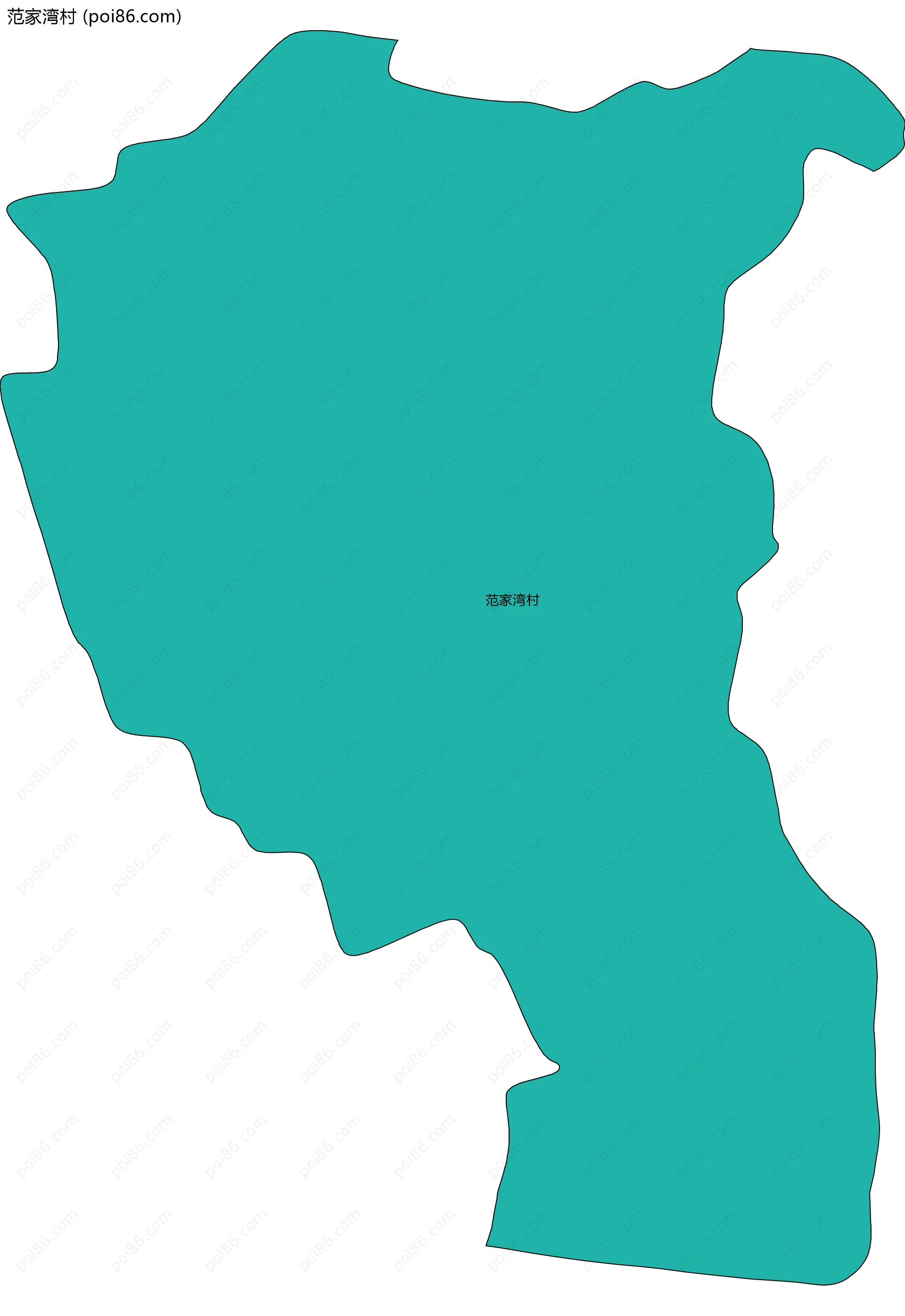 范家湾村边界地图