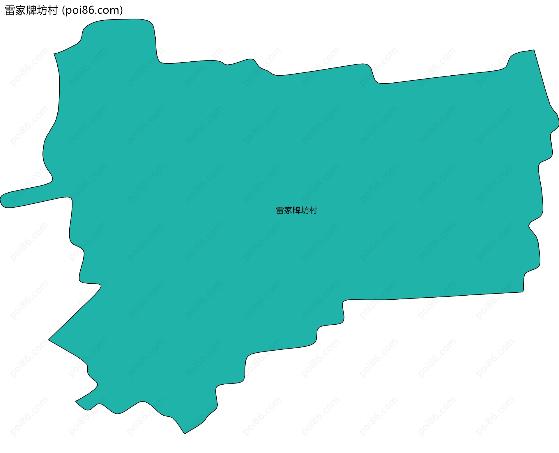 雷家牌坊村边界地图