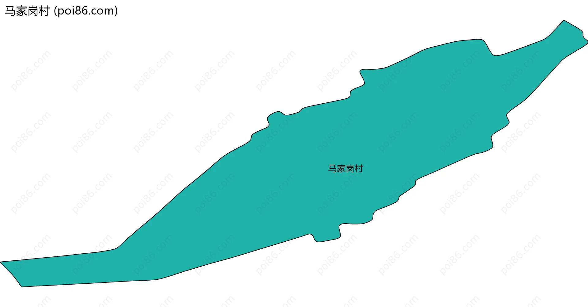 马家岗村边界地图