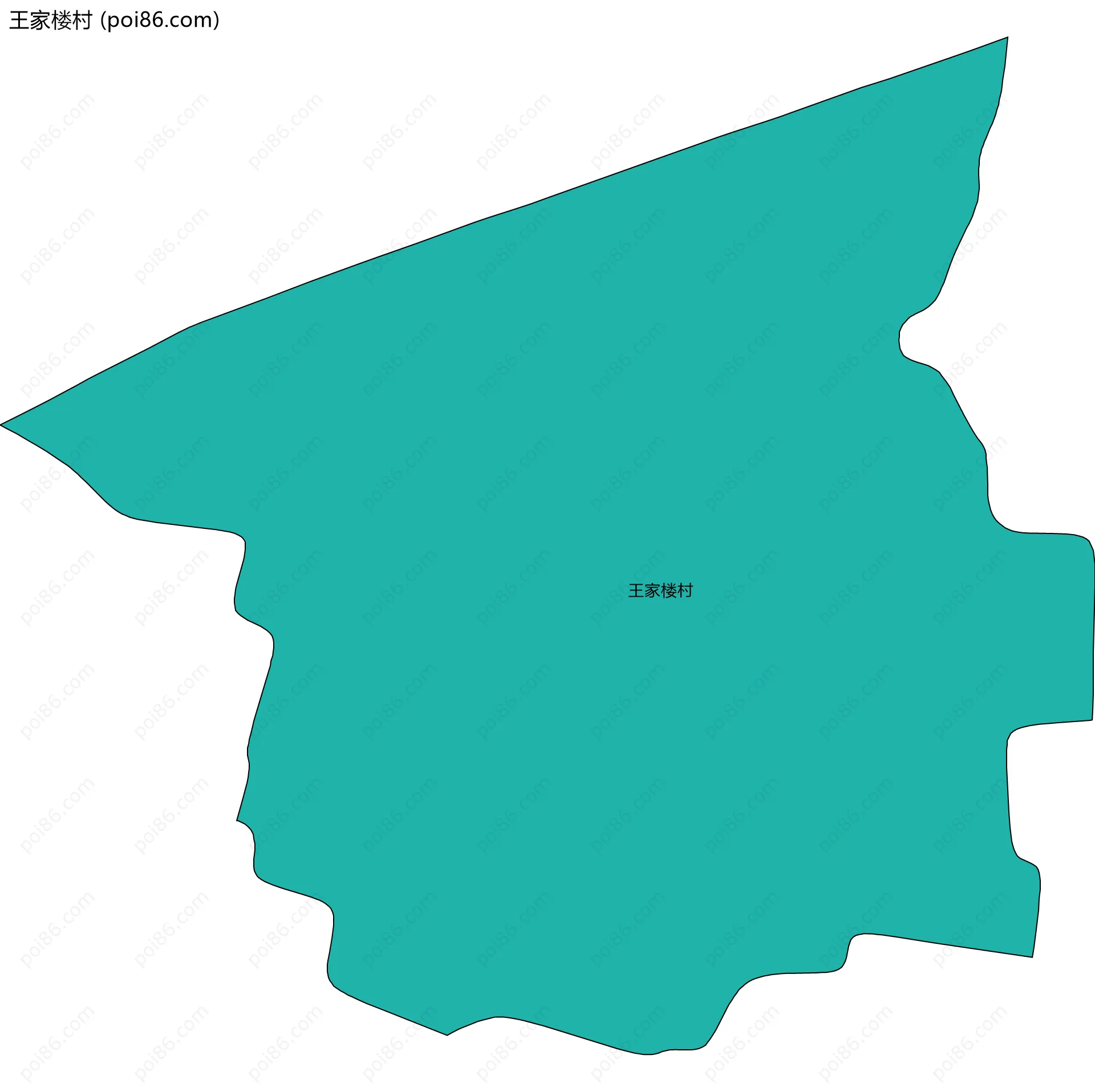 王家楼村边界地图