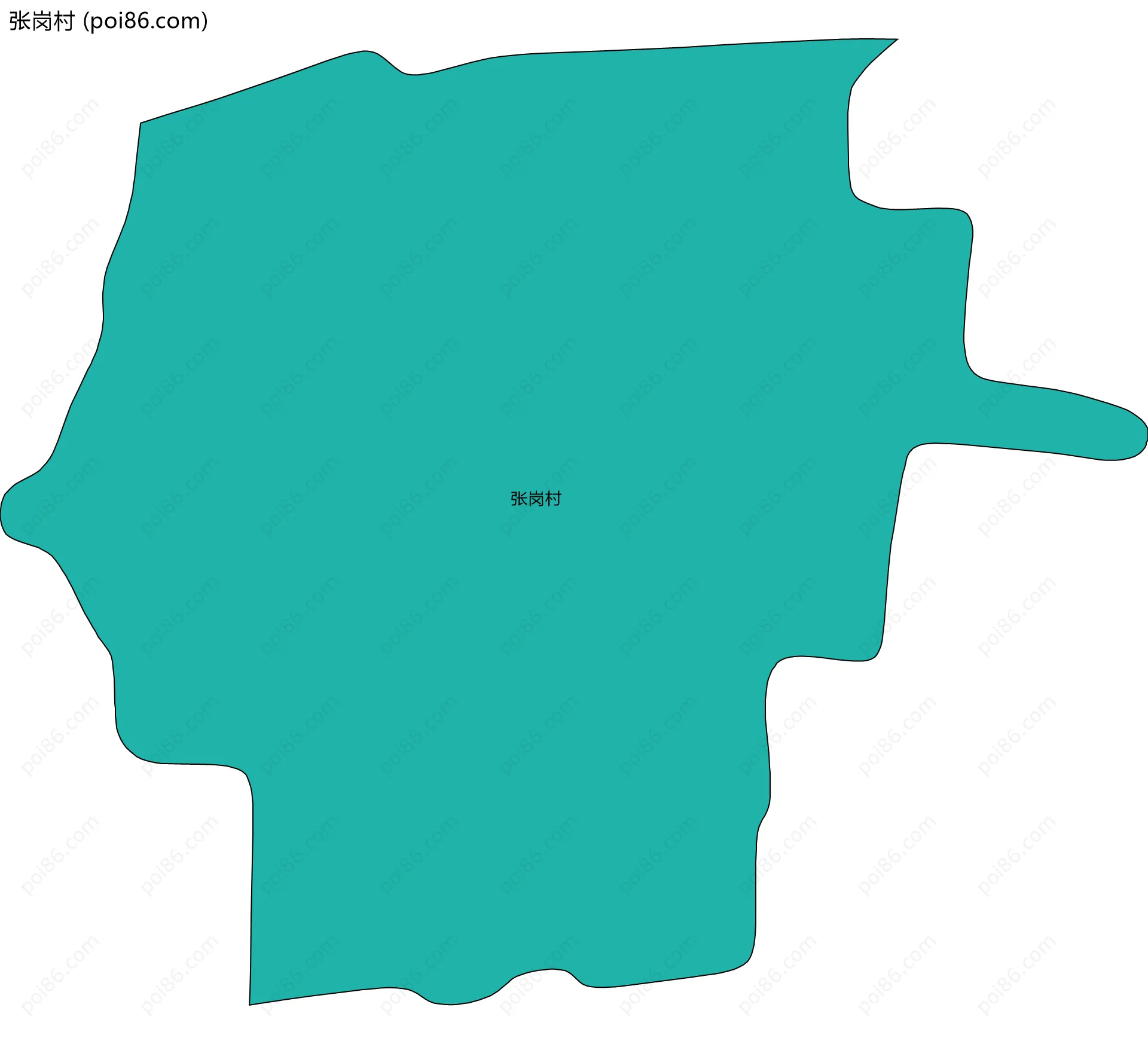 张岗村边界地图