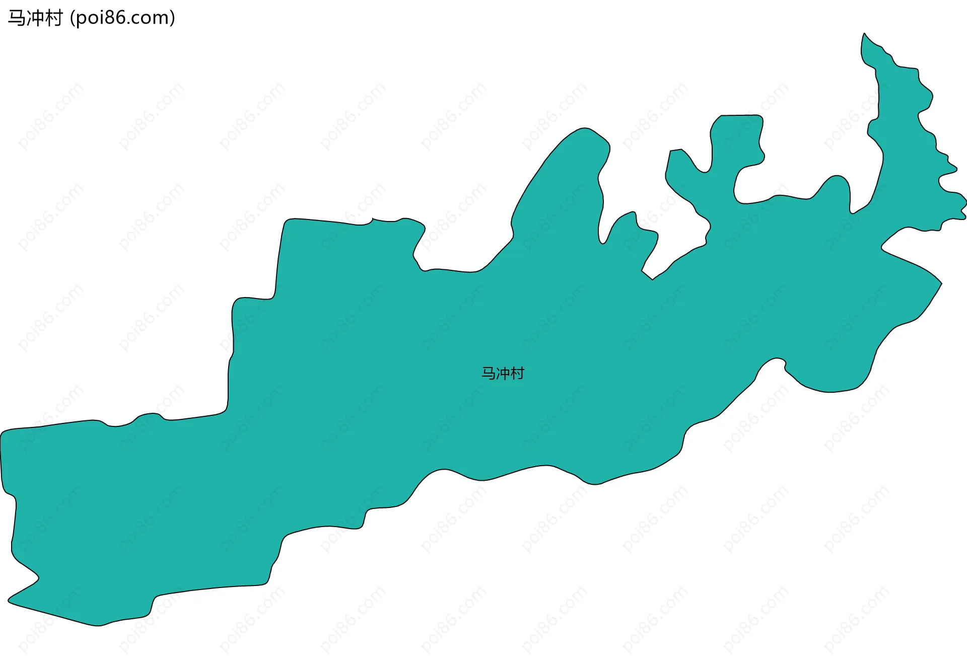 马冲村边界地图