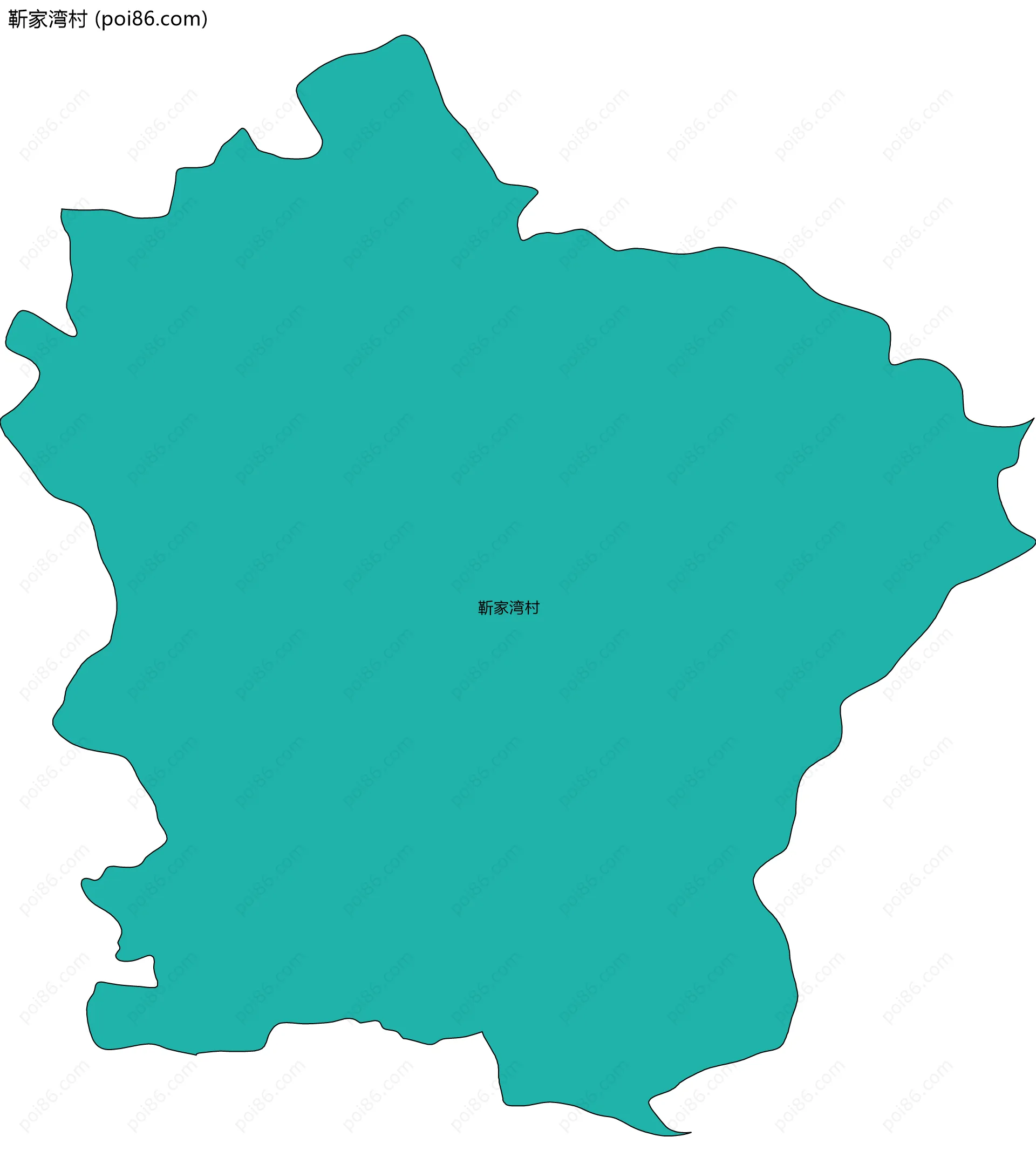 靳家湾村边界地图