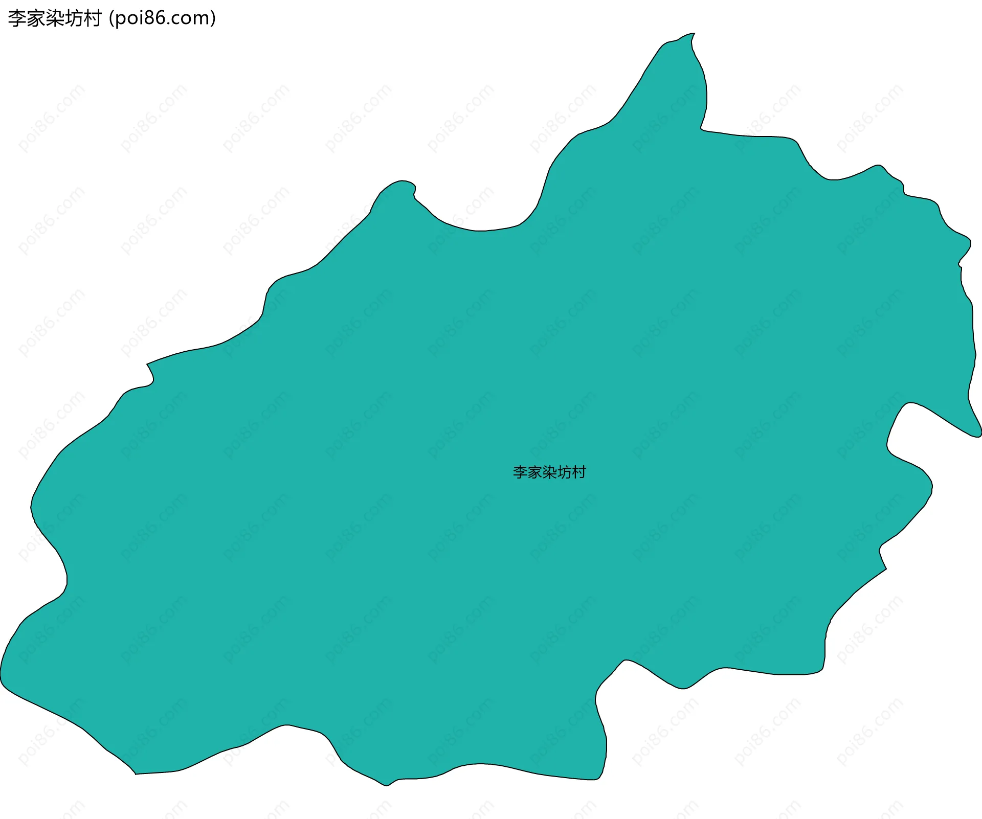 李家染坊村边界地图