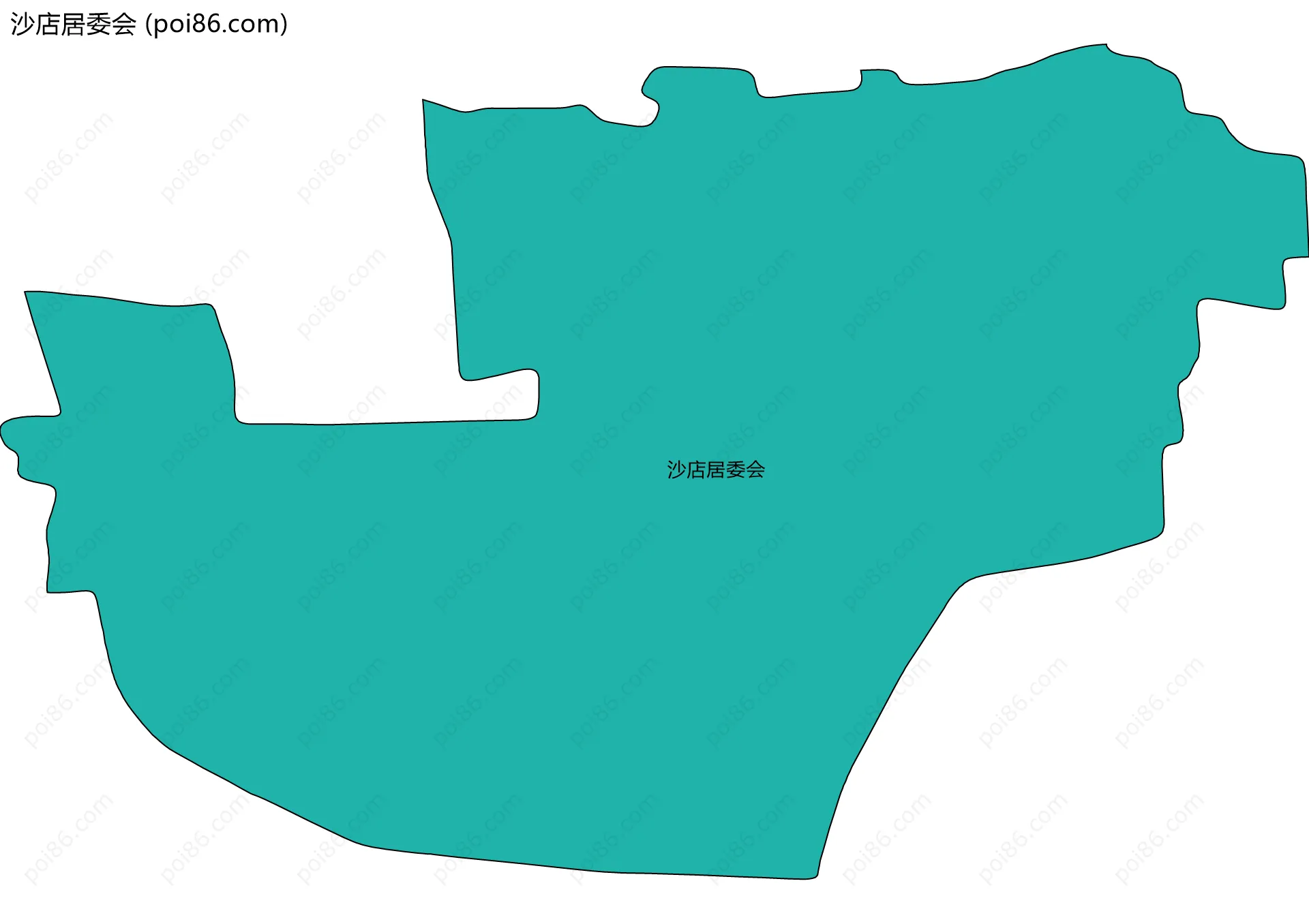 沙店居委会边界地图