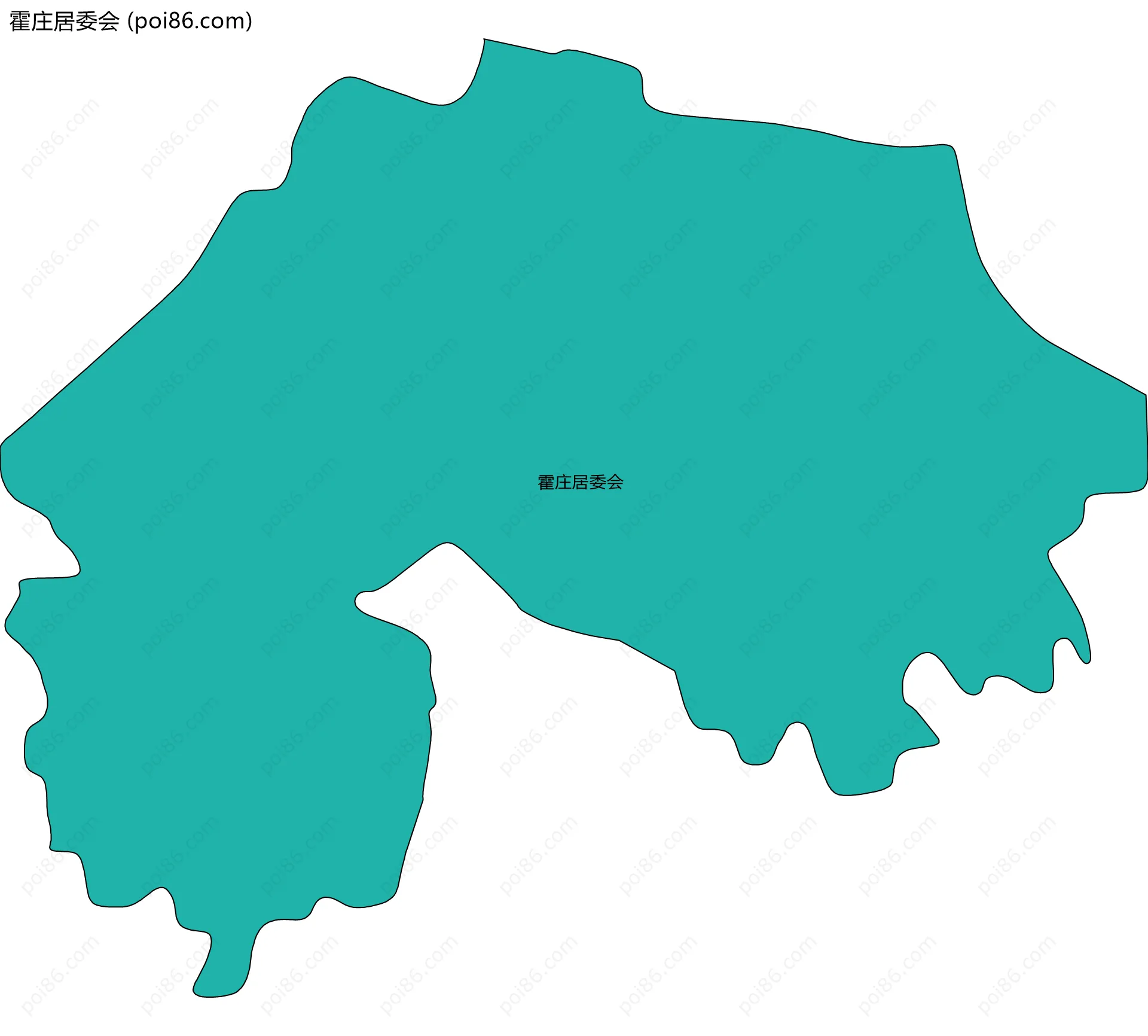 霍庄居委会边界地图