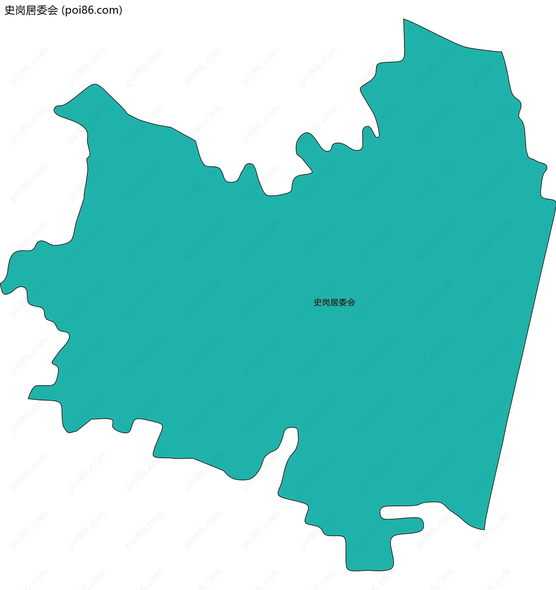 史岗居委会边界地图