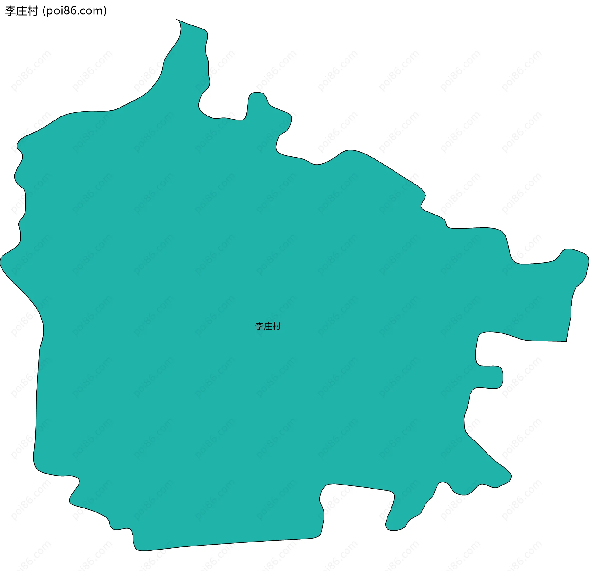 李庄村边界地图