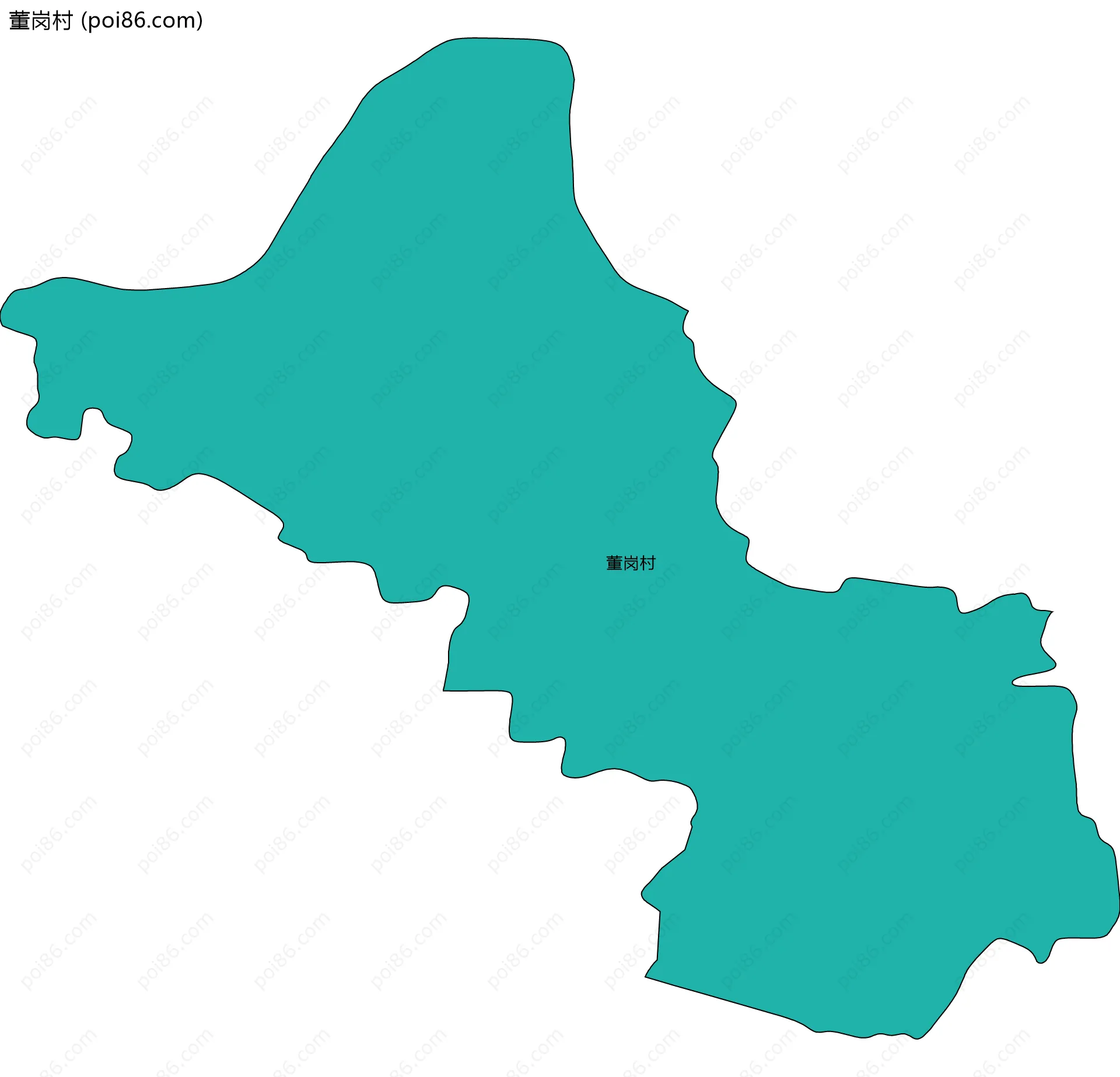 董岗村边界地图