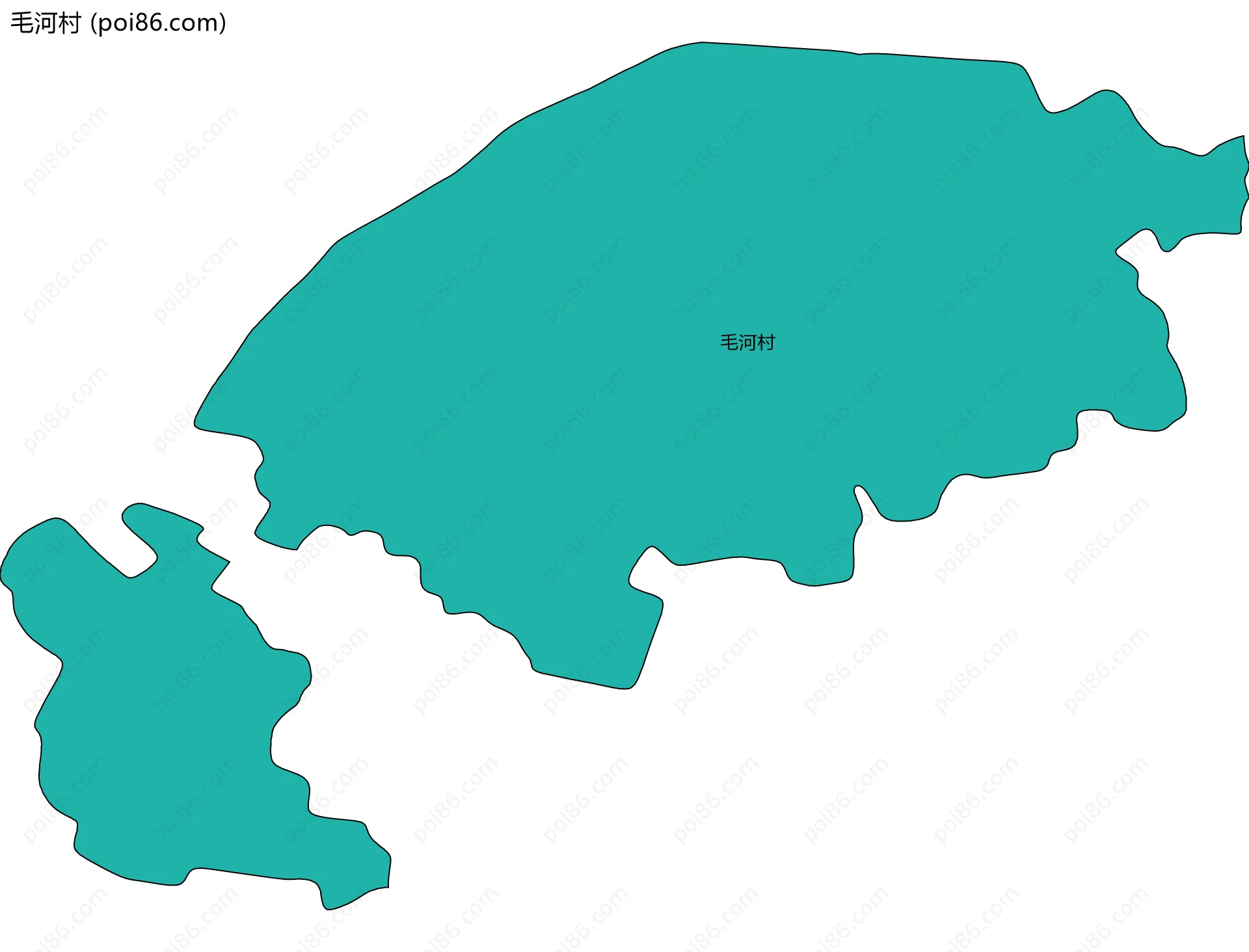毛河村边界地图